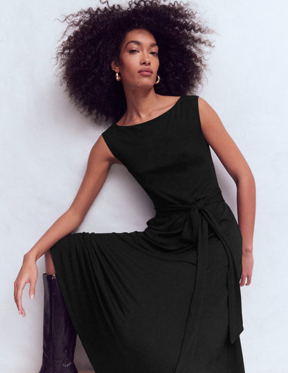 Tamsin Jersey-Midikleid-Schwarz-1