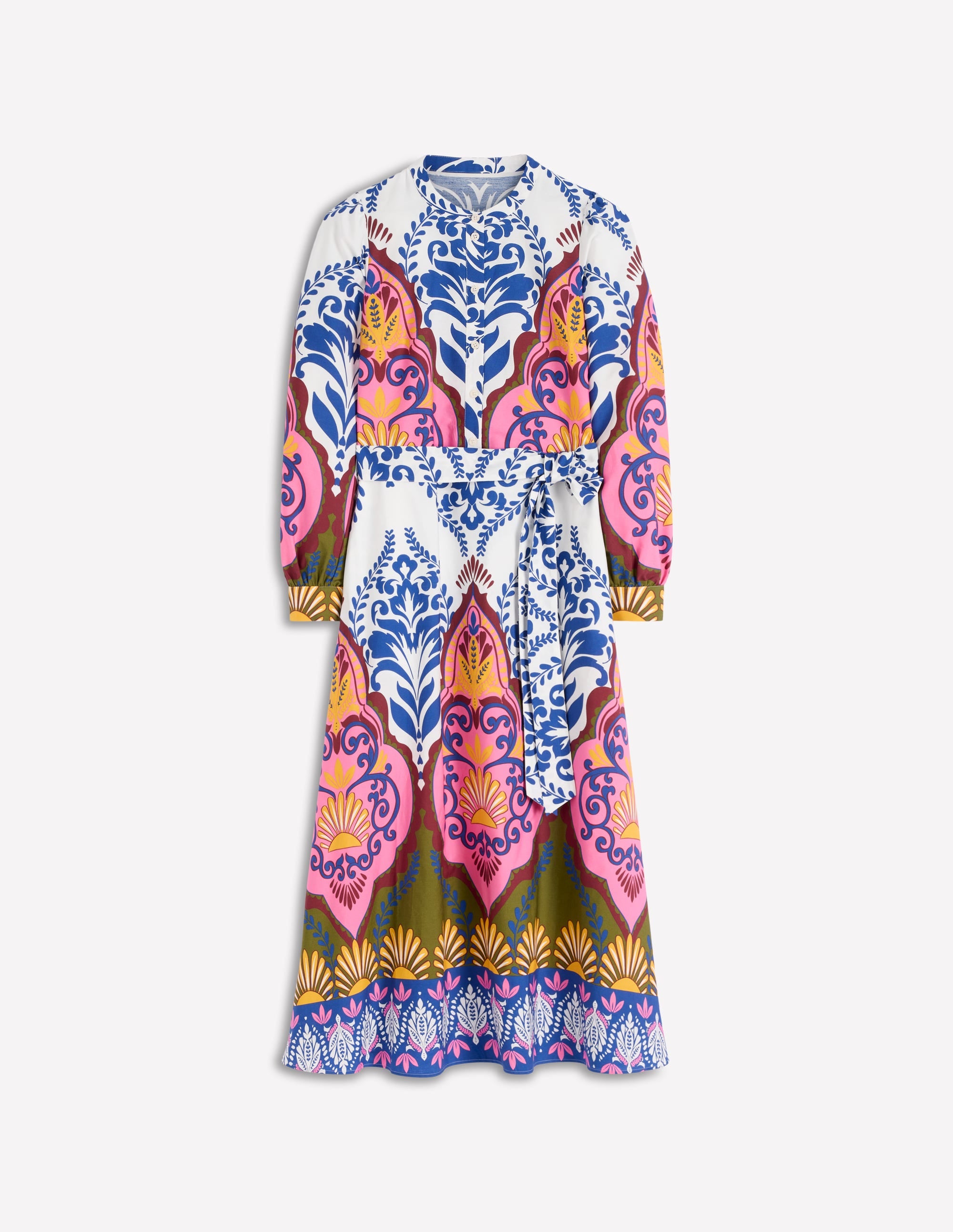 Robe midi Ava en coton-Multi, motif Ornamental Garden - Image 7