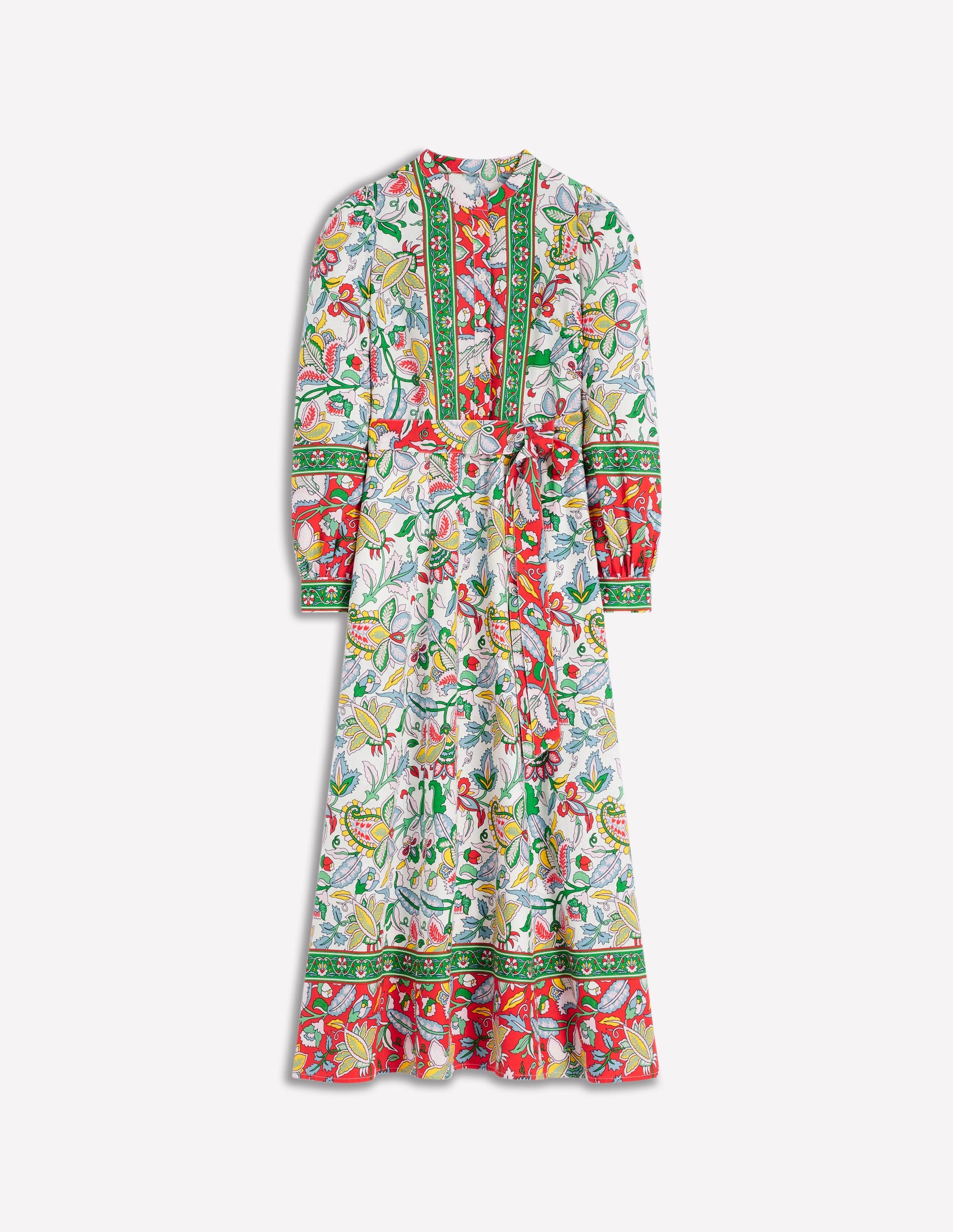 Ava Midikleid aus Leinenmischgewebe-Bunt, Botanisch Kaskadenartig - Image 6