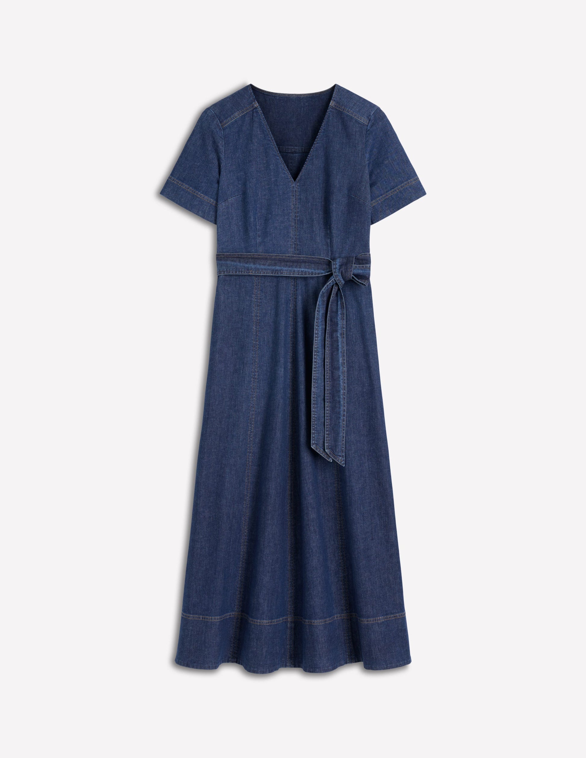 Jeanskleid mit V-Ausschnitt-Medium Vintage-6