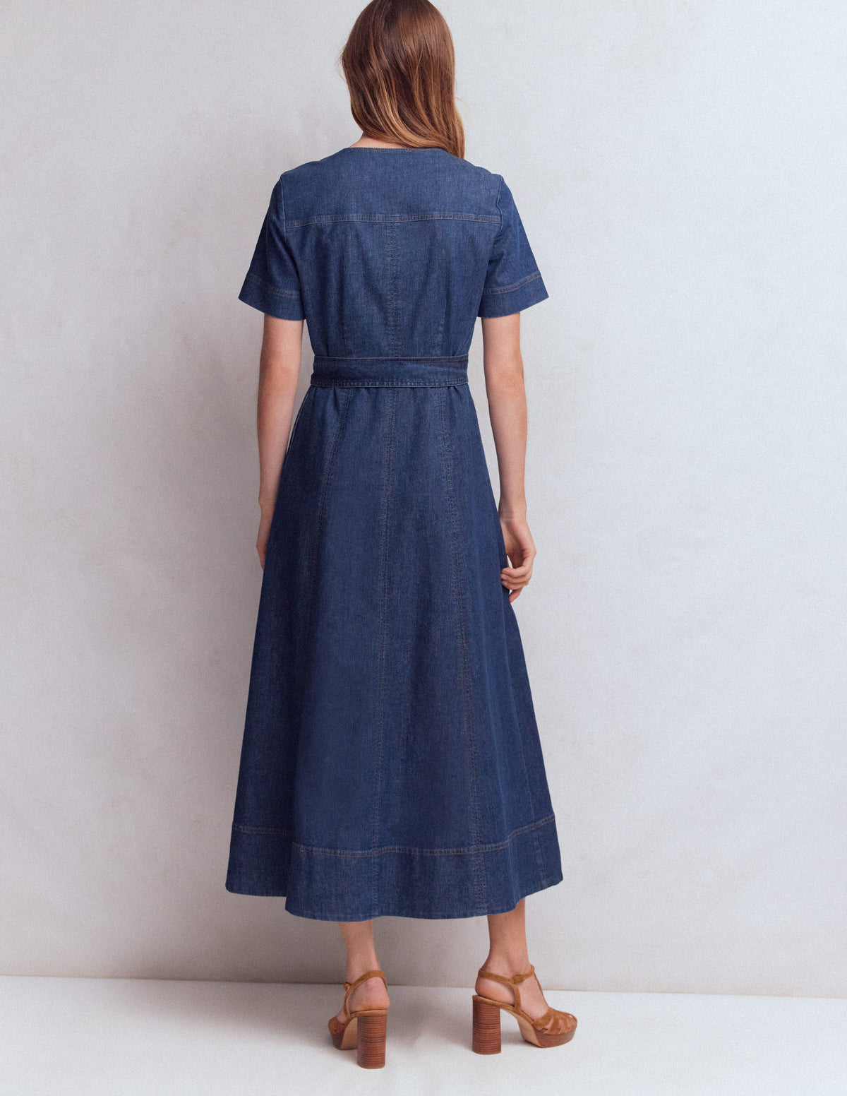 Jeanskleid mit V-Ausschnitt-Medium Vintage - Image 3
