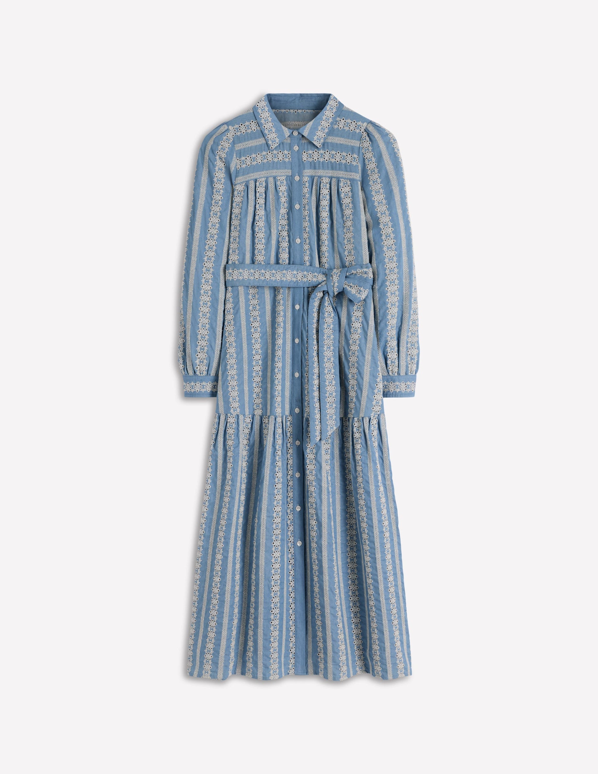 Robe-chemise longue Ellie en coton-Jean Brodé-6