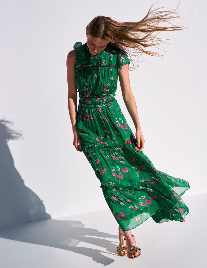 Ärmelloses Rüschenkleid-Bärengras, Zarte Blüte