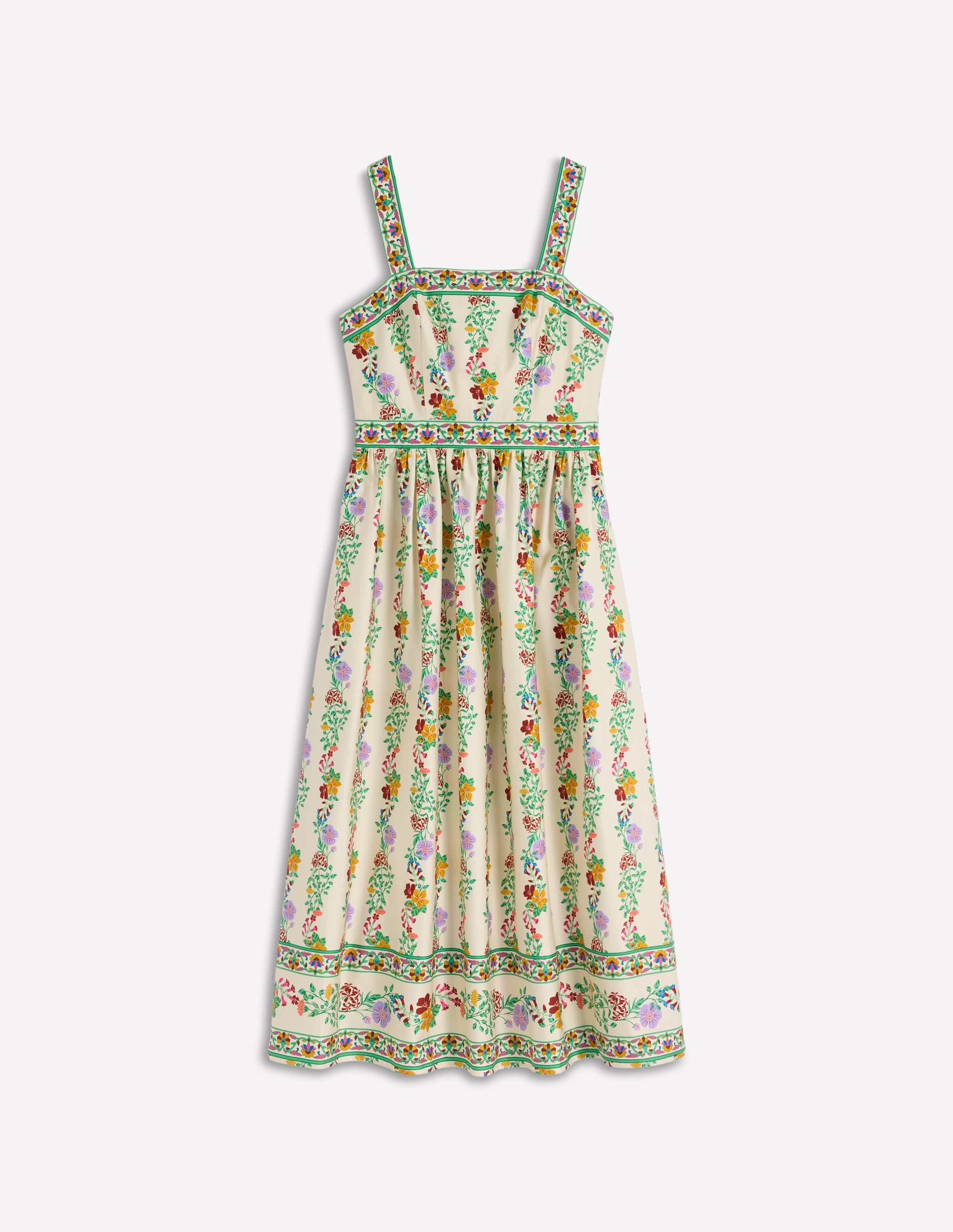 Robe de cérémonie à col carré-Ivoire, motif Blossom Trail - Image 9