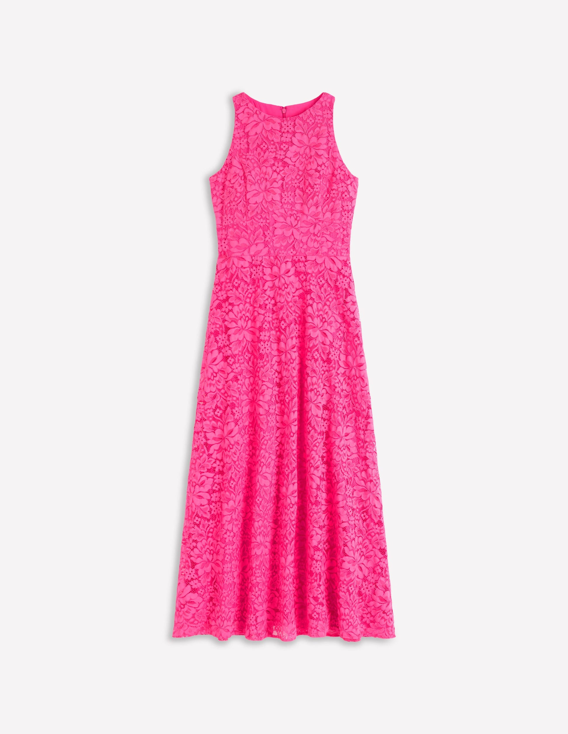 Silvia Maxikleid mit Korsettstäbchen am Oberteil-Kräftiges Rosa Spitze-6