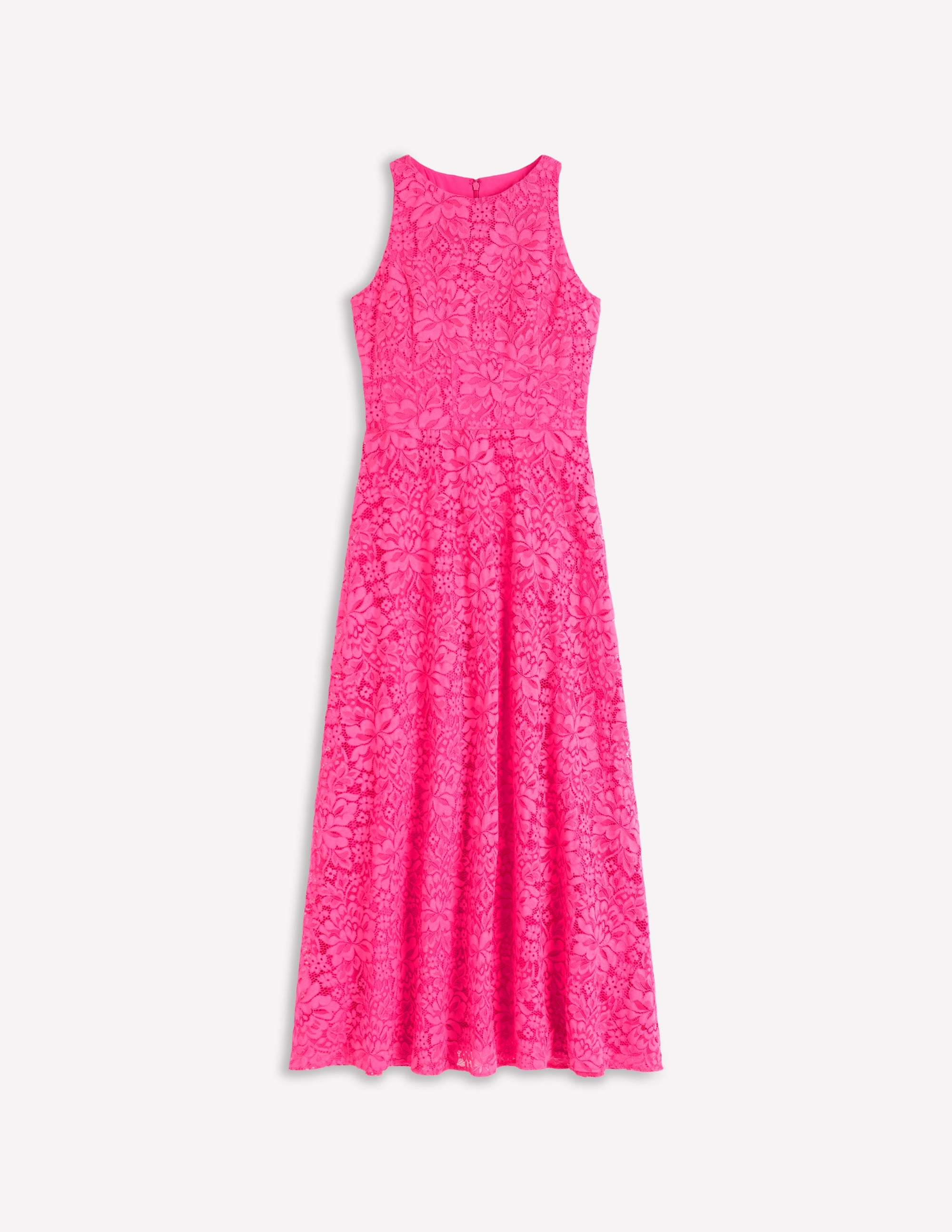 Robe longue Silvia avec corsage à baleines-Dentelle punch rose - Image 6