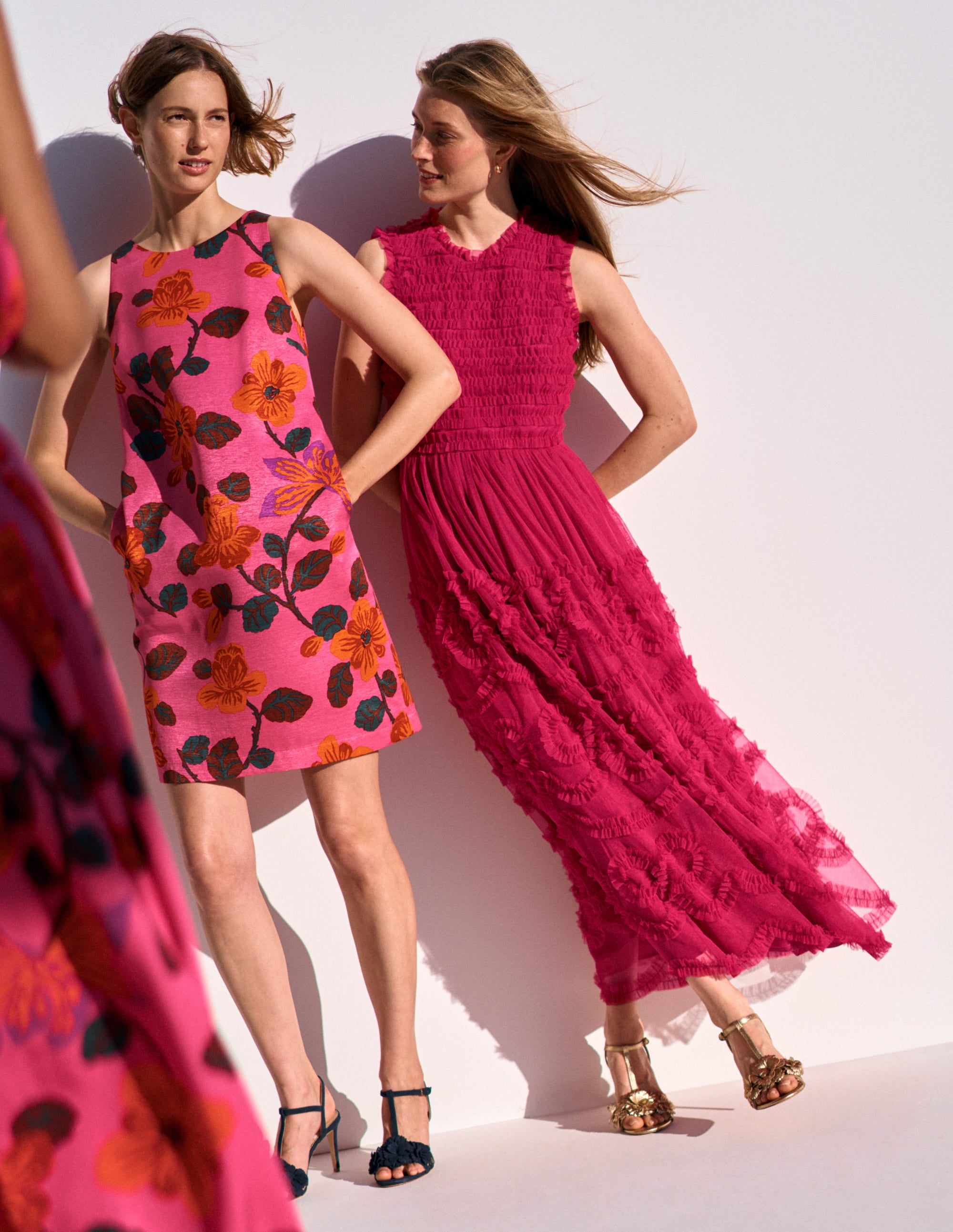 Robe de fête en tulle à nœud-Rose éclatant - Image 6