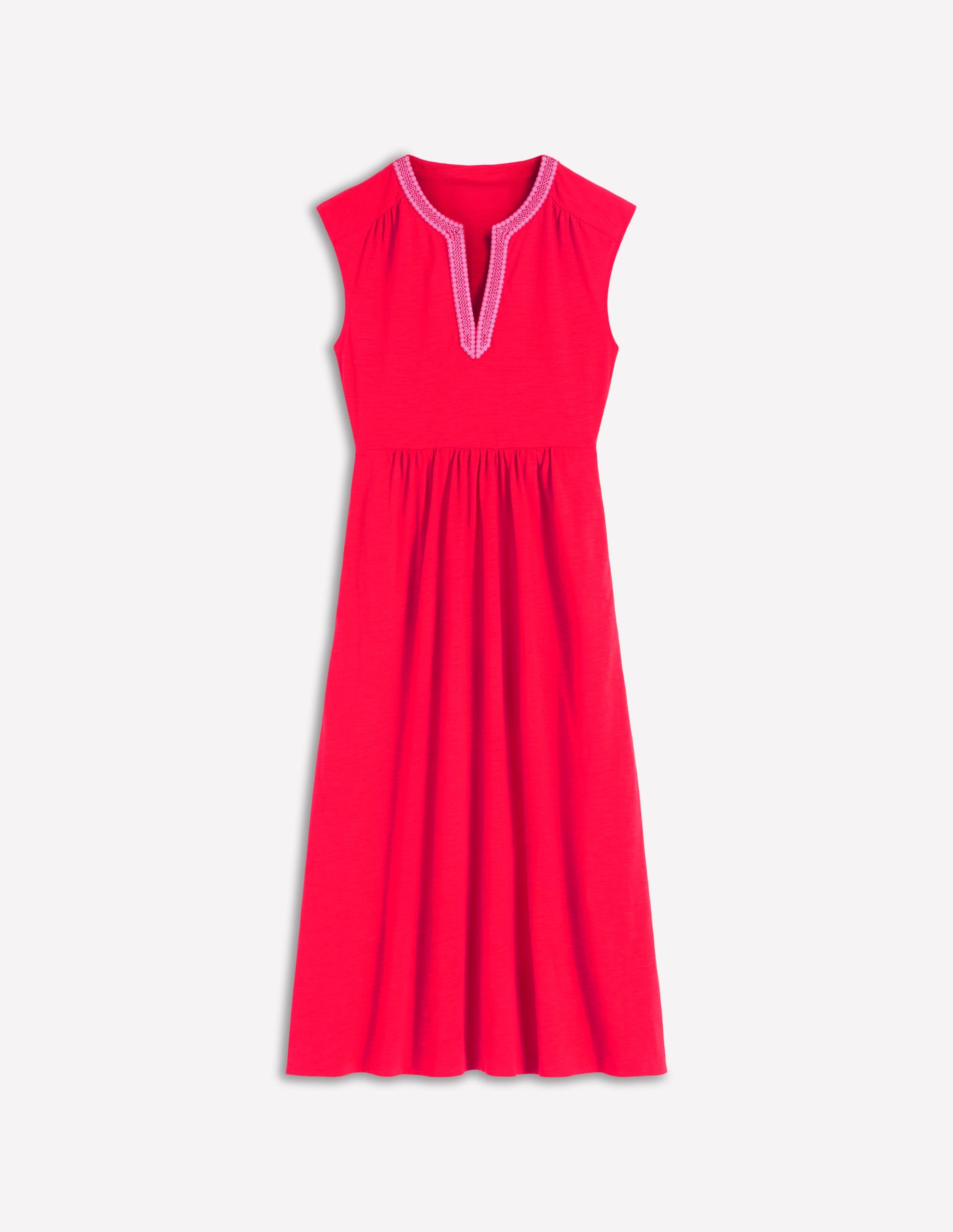 Robe midi May en jersey-Rouge coquelicot - Image 5