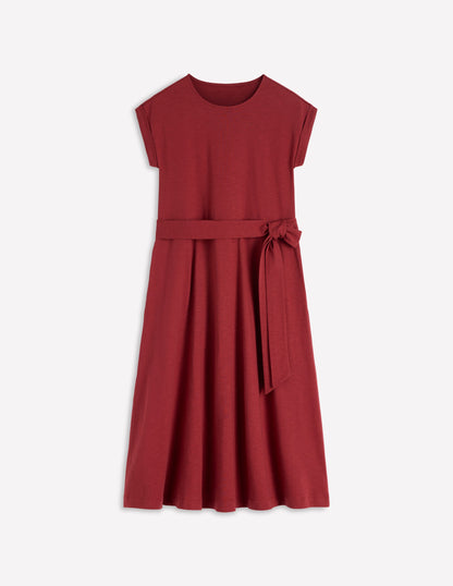 Eve Jersey Midi Dress-Rich Chestnut-5