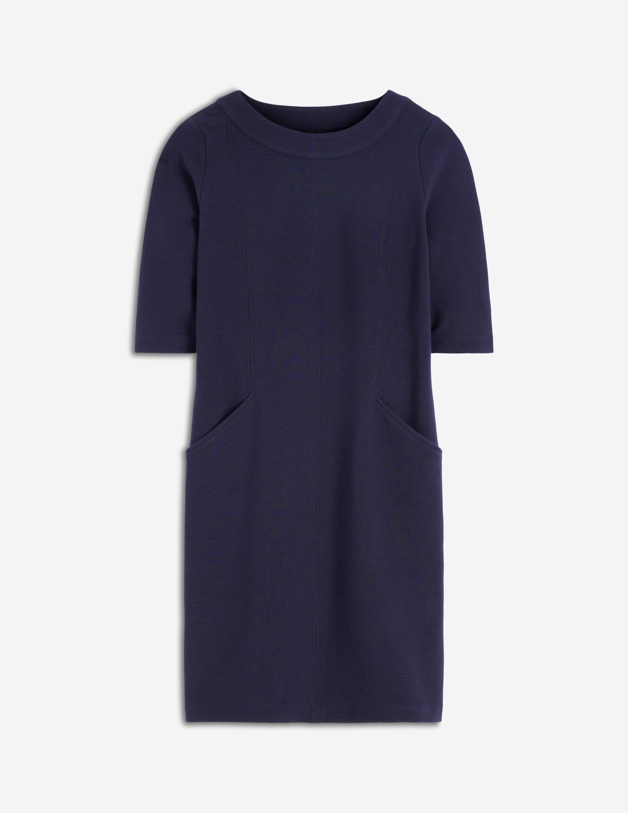 Robe droite Nessa en ottoman-Bleu marine - Image 5