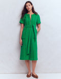 Robe texturée Ruth à fermeture zippée-VERT