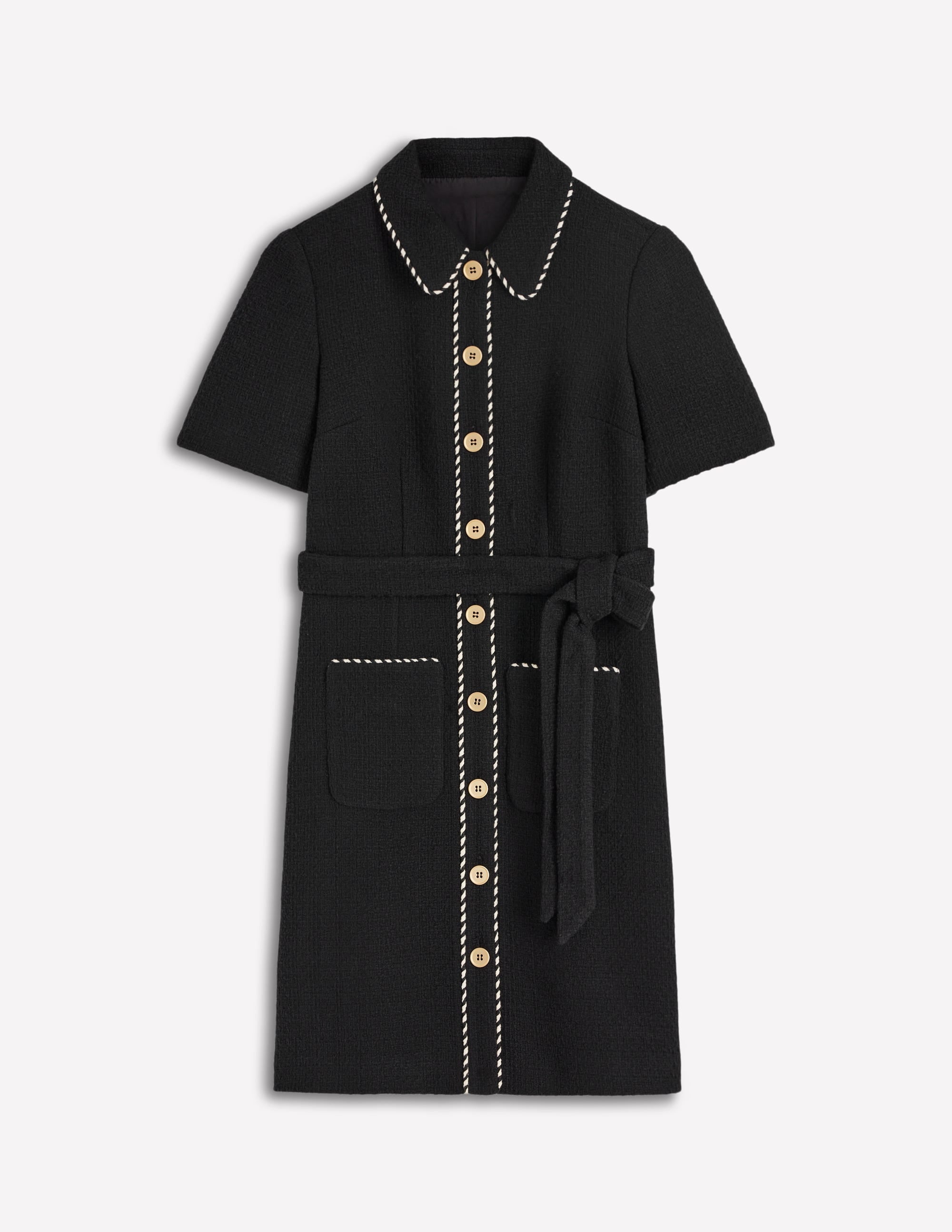 Robe courte Loren à détails-Noir - Image 5