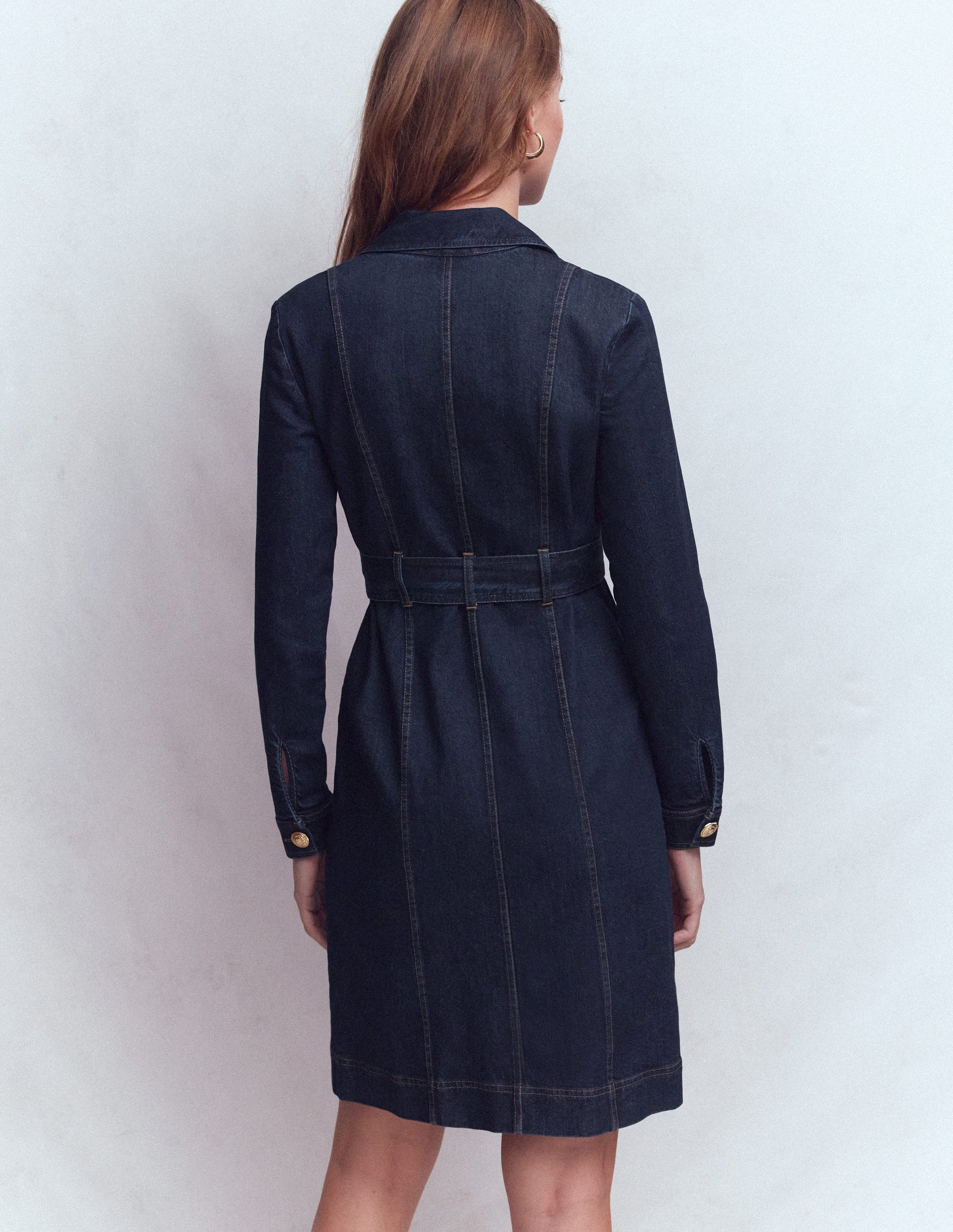 Kurzes Jeanskleid mit Reißverschluss-Indigo-3