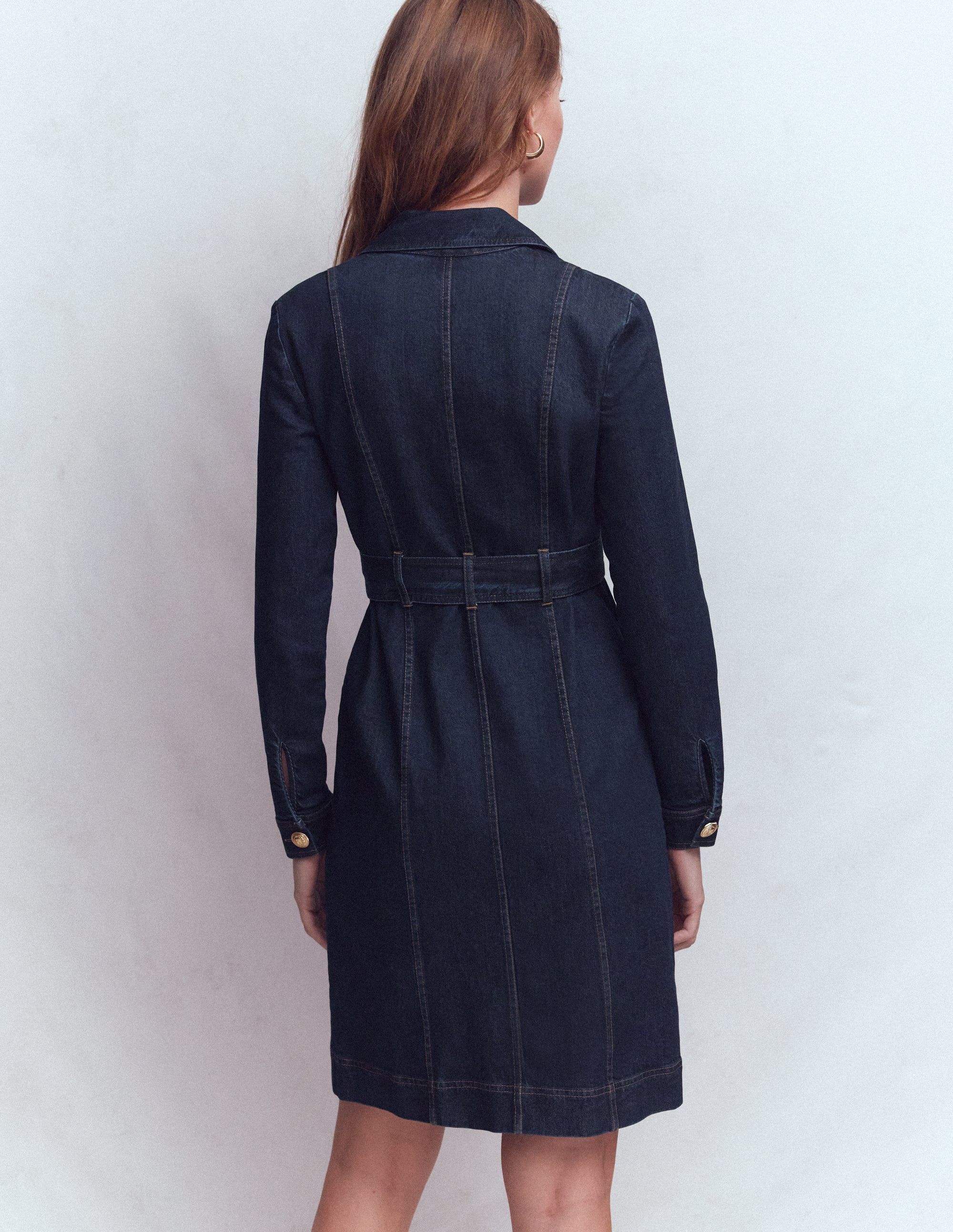 Robe courte zippée en jean-Indigo - Image 3