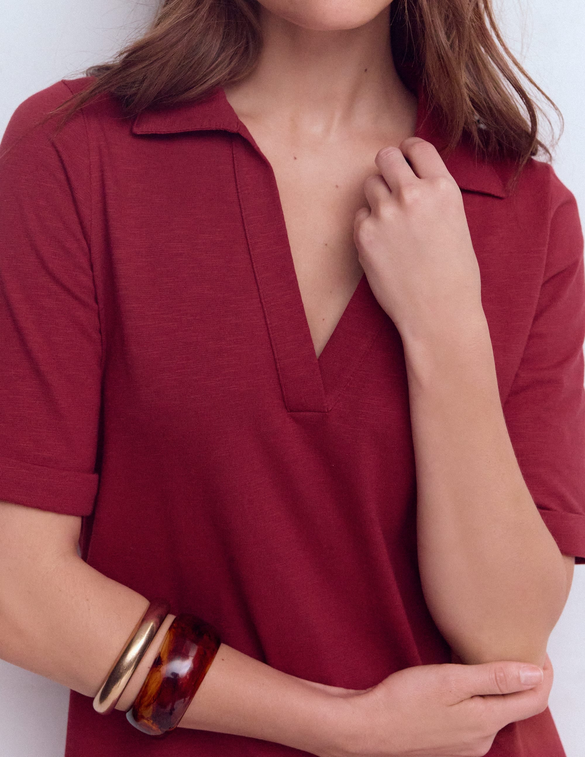 Robe T-shirt Tilda en jersey-Châtaigne profonde - Image 2