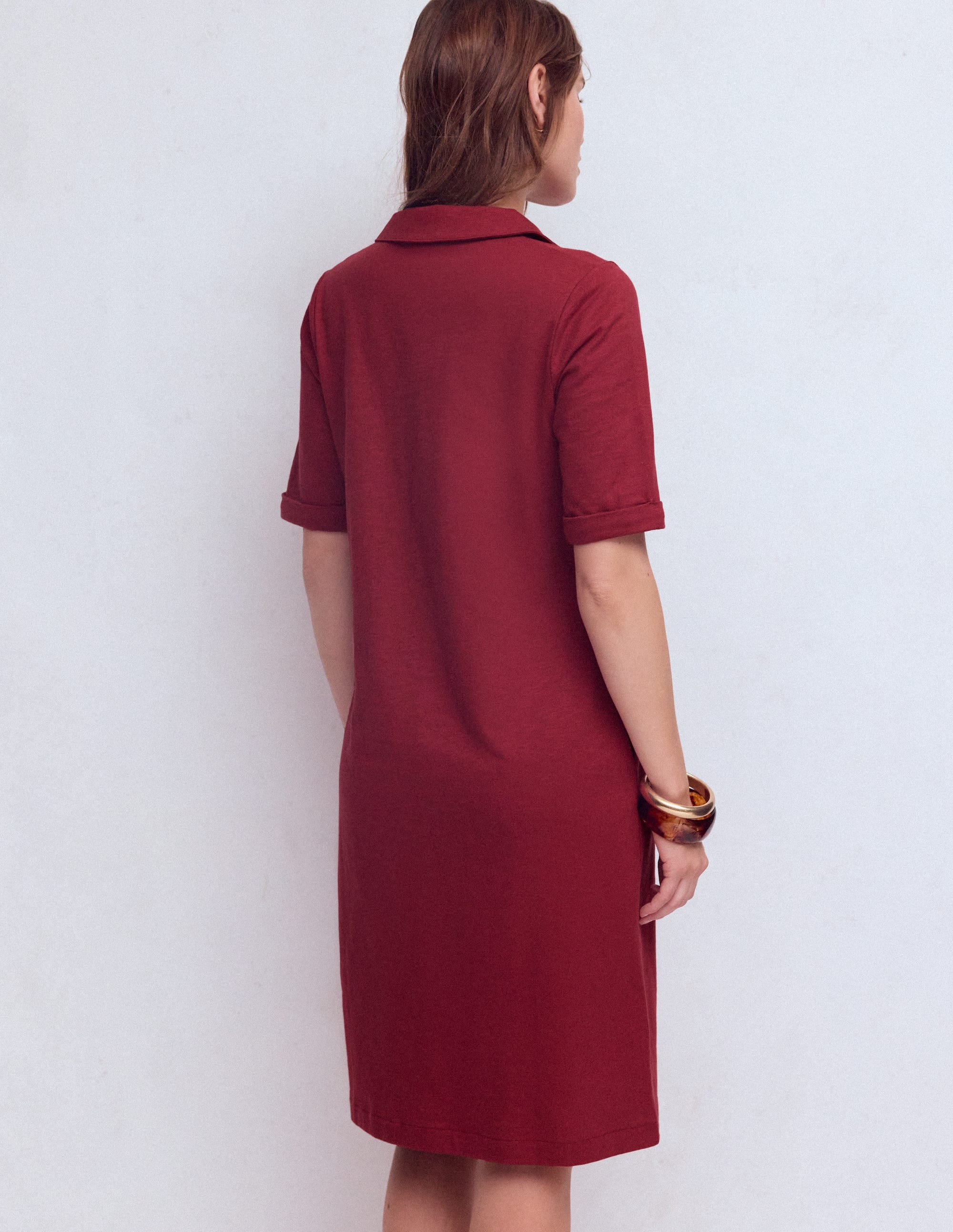 Robe T-shirt Tilda en jersey-Châtaigne profonde - Image 3
