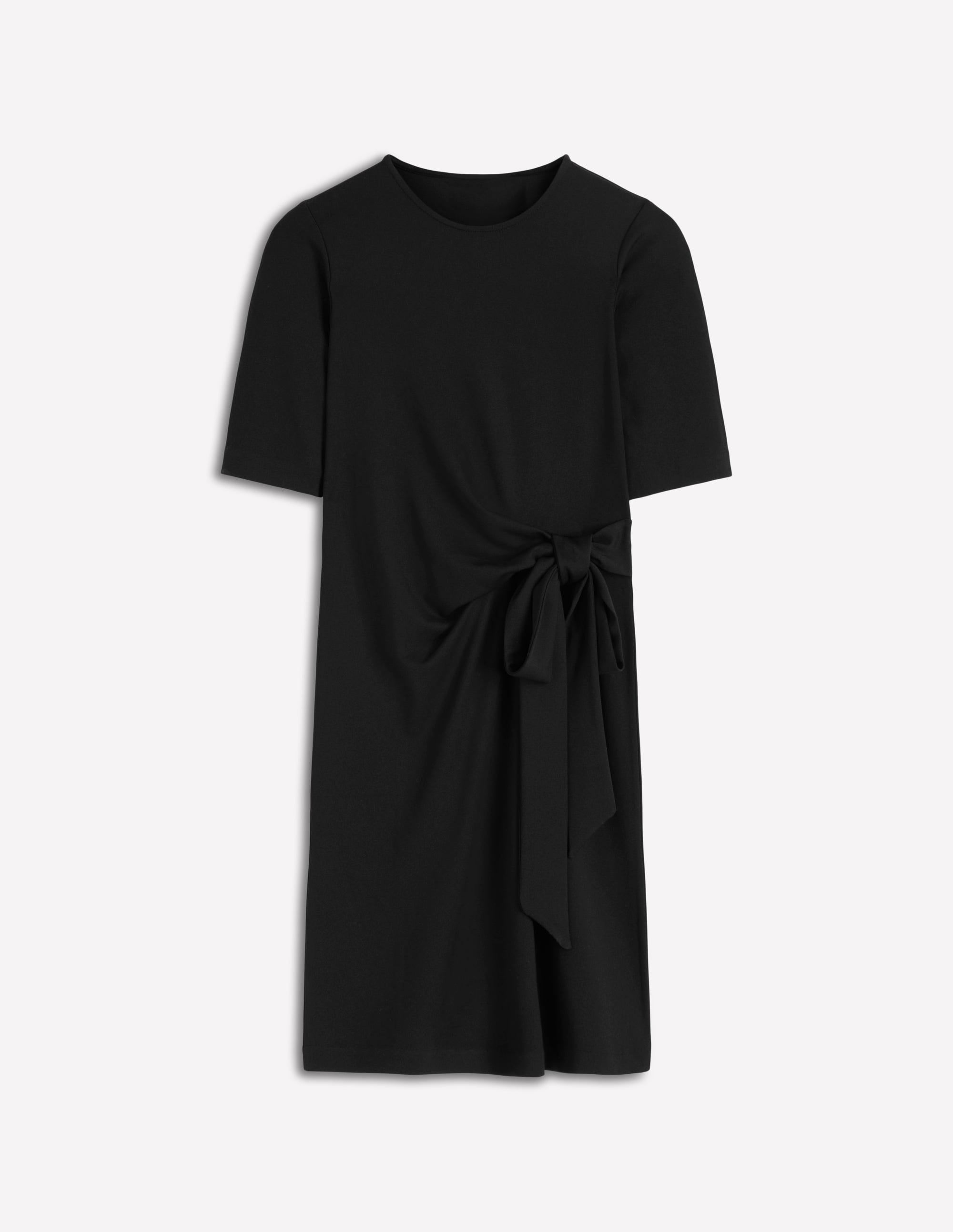 Zinnia Kurzes Jerseykleid zum Binden-Schwarz - Image 6