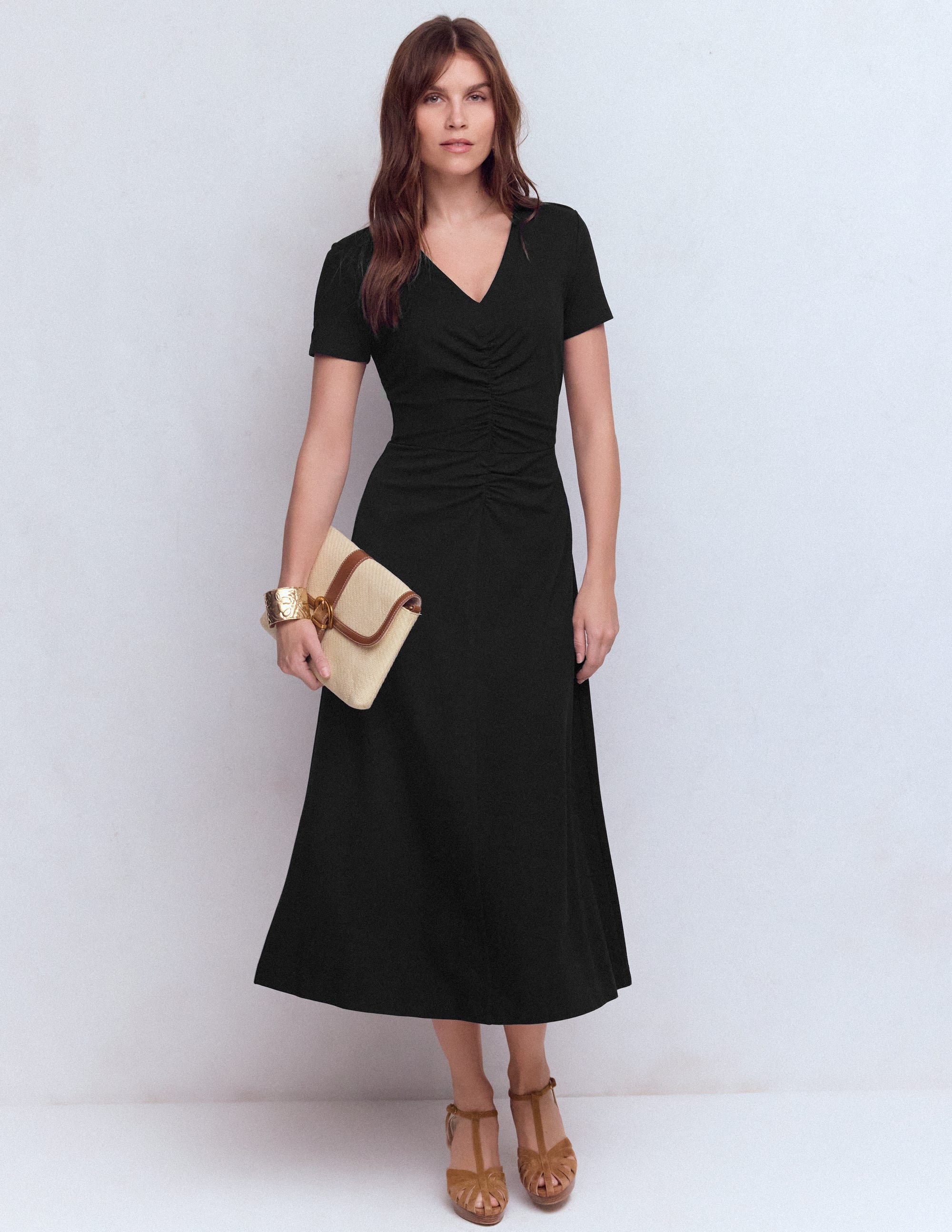 Una Ponte-Kleid mit Raffung vorn-Schwarz - Image 1