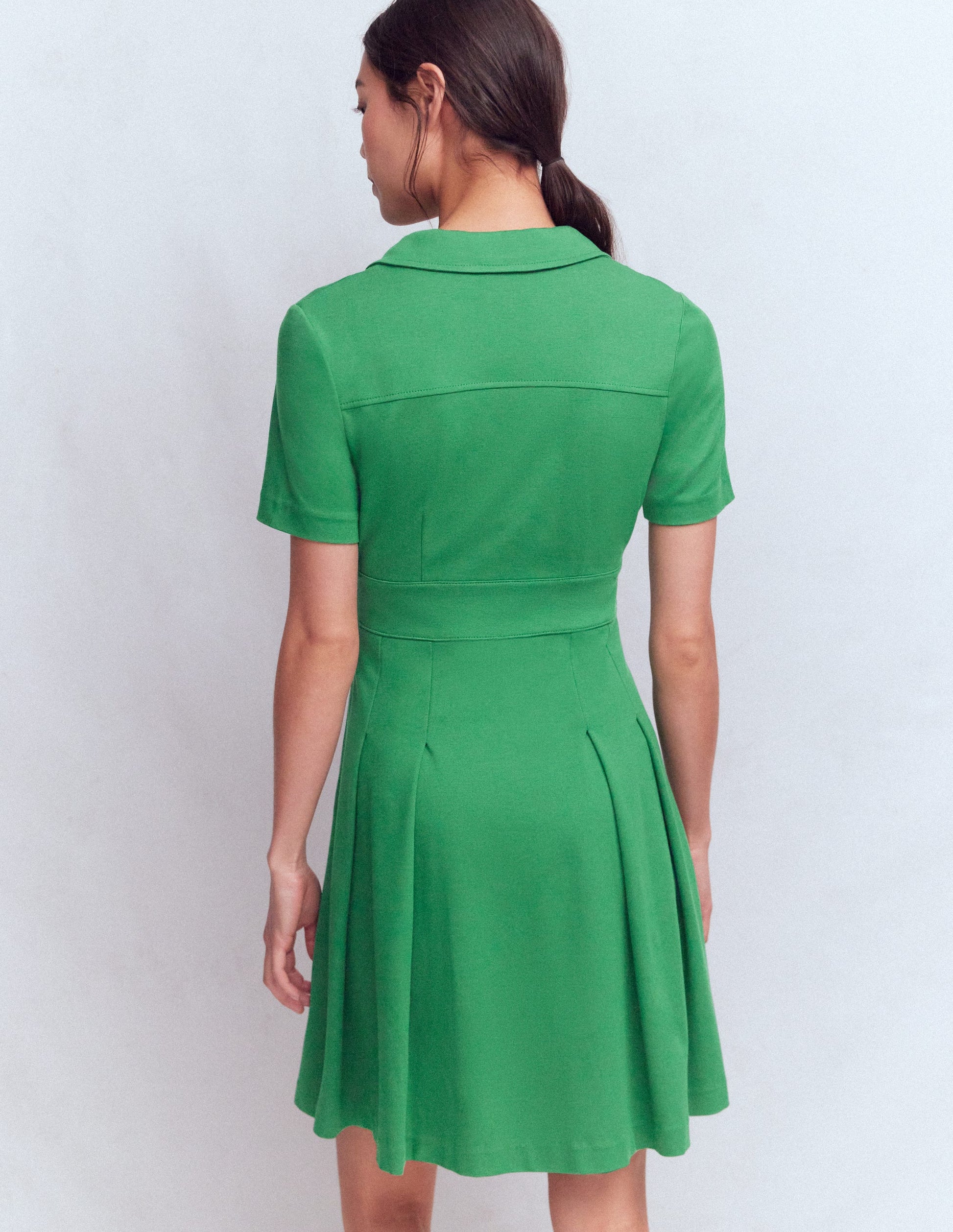 Bridget Ponte Short Dress-Fresh Green-3