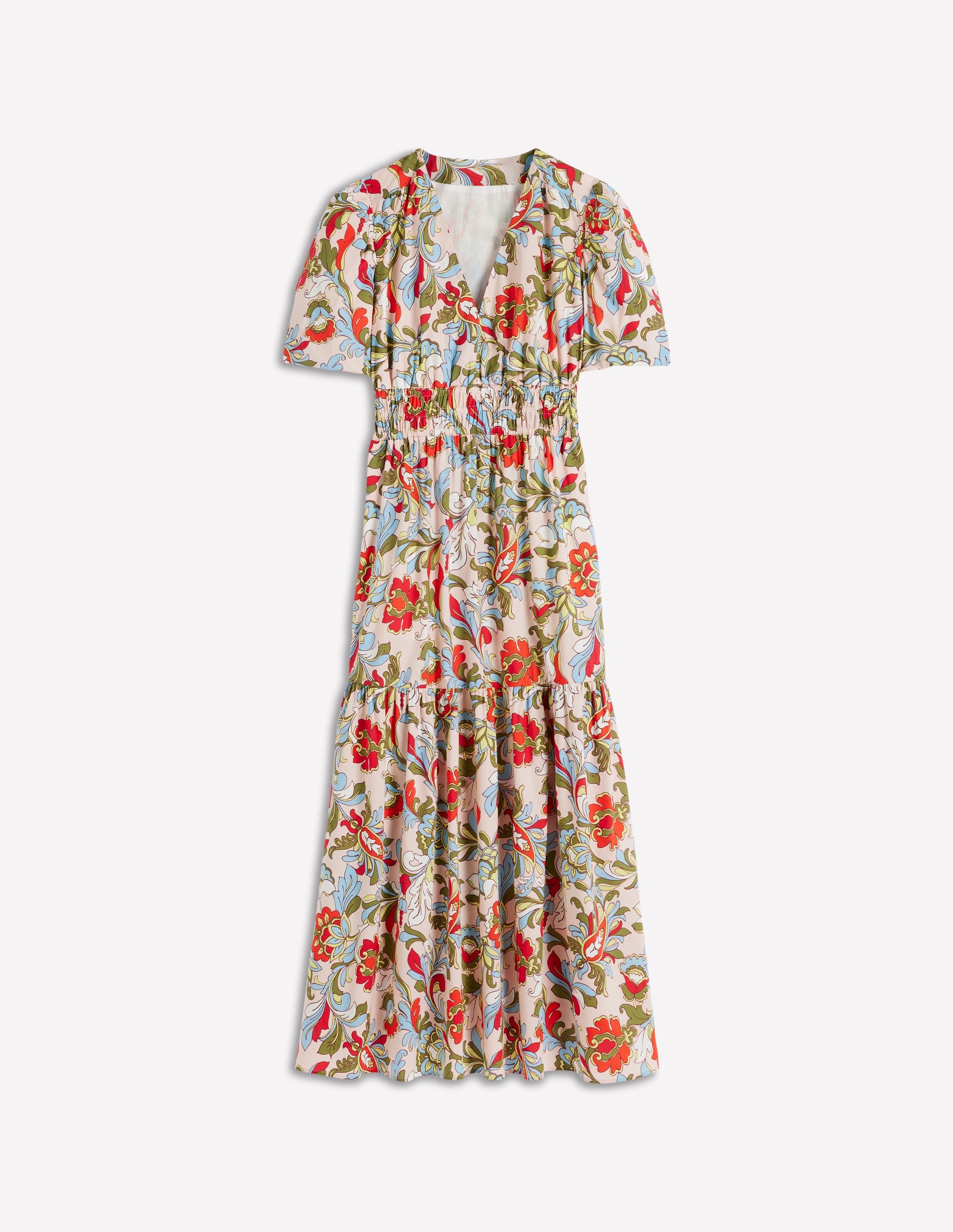 Robe Irene en coton à manches bouffantes-Multi, motif Botanical Flourish - Image 5