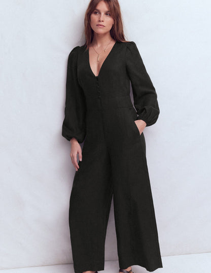 Lola Leinen-Jumpsuit-Schwarz-4
