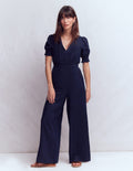 Combinaison Anna en lin-Bleu marine