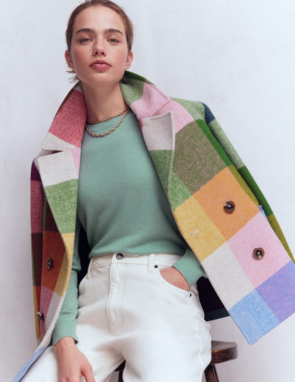 Eva Kaschmirpullover mit Rundhalsausschnitt-Seladonblau-1