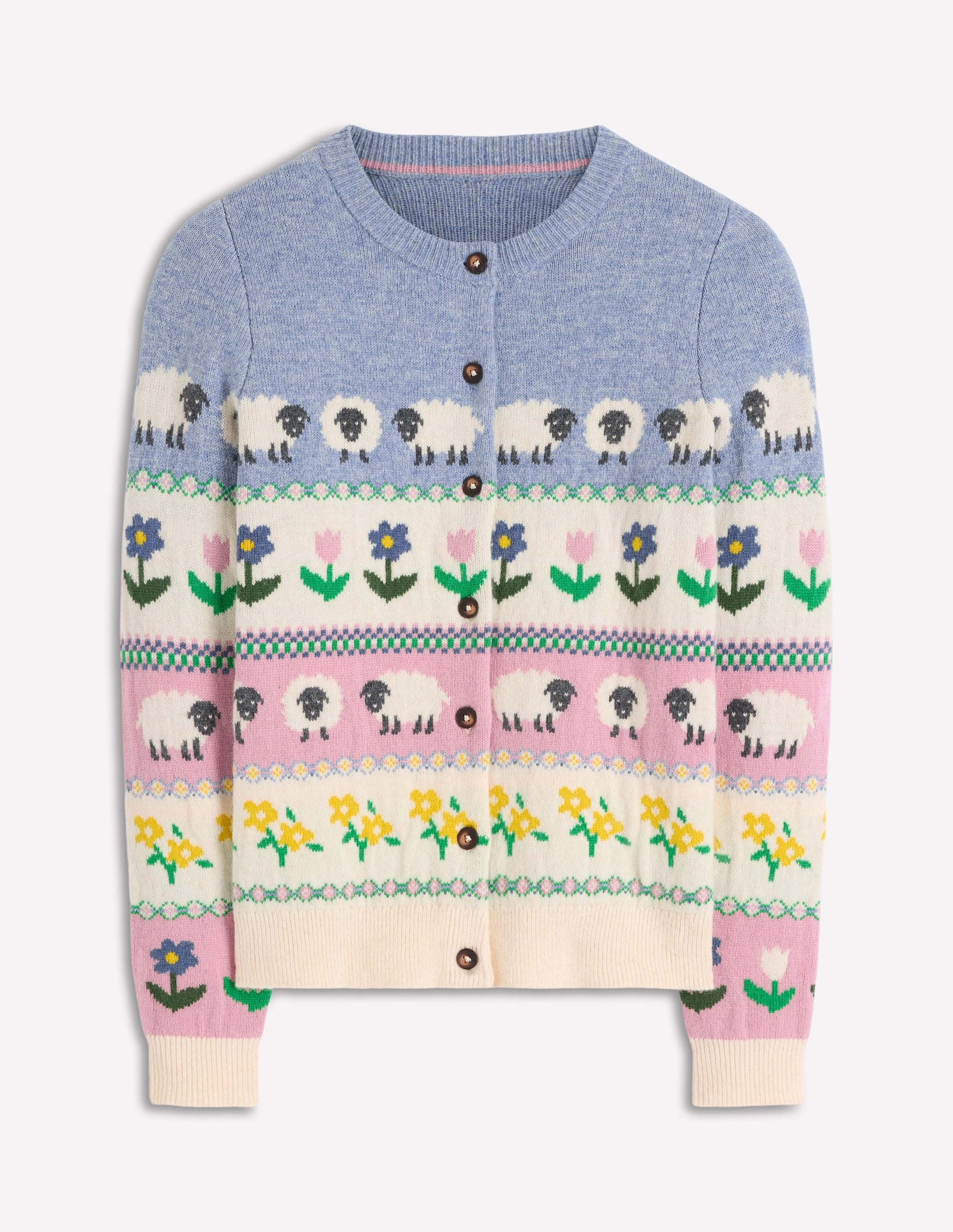Edie Fair-Isle-Strickjacke-Ostern Bauernhof - Image 5