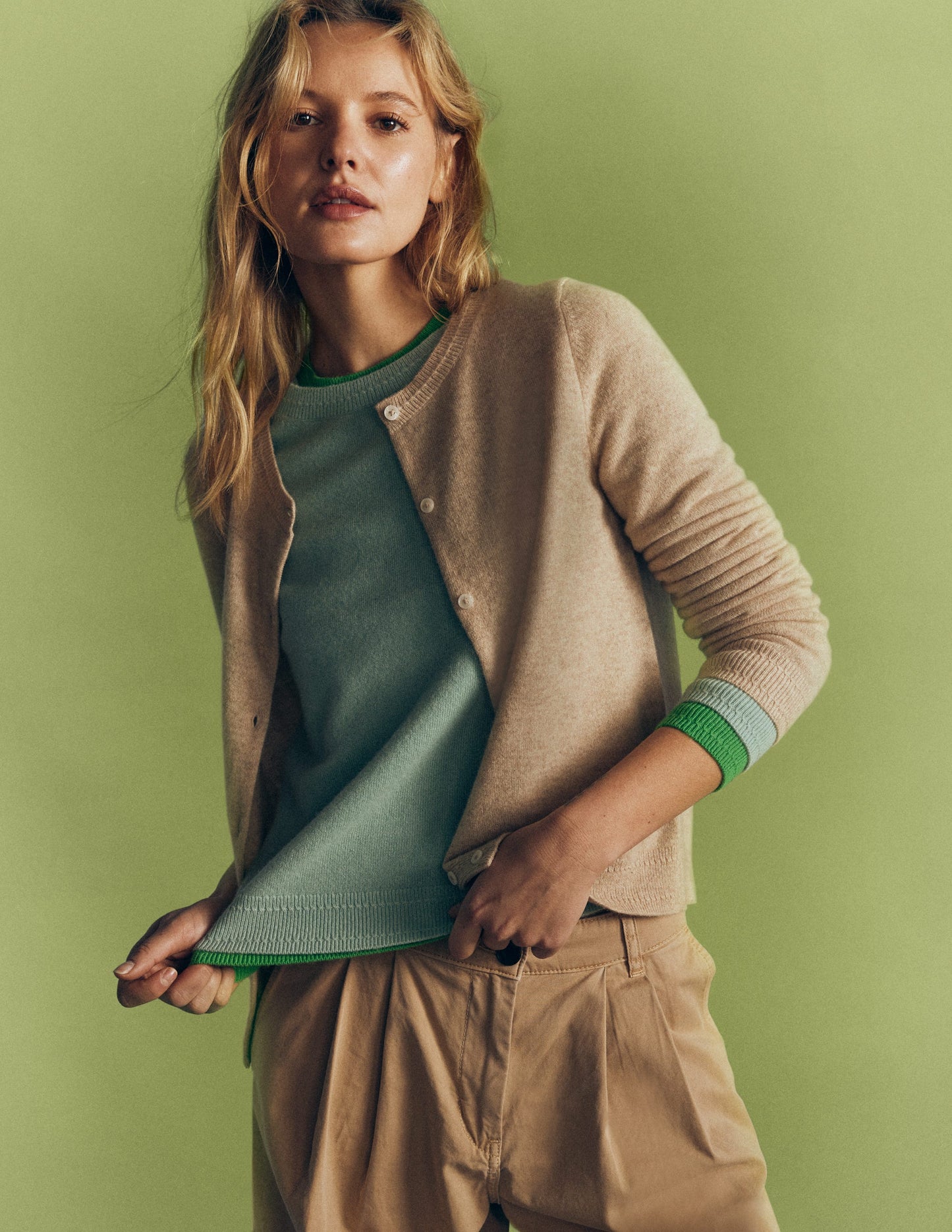 Cardigan Eva en cachemire-Chinchilla Chiné