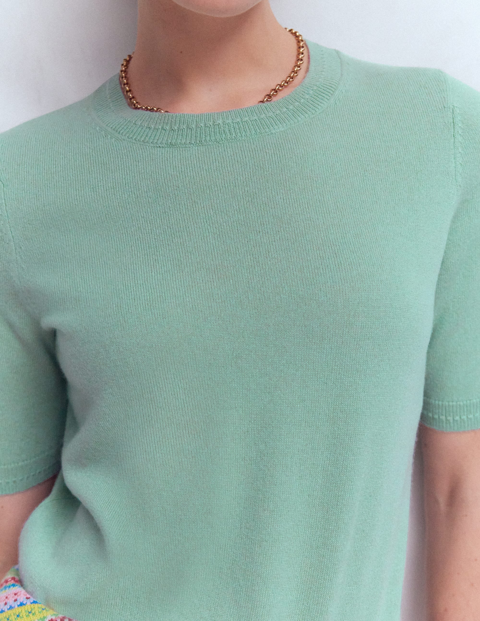 Eva Kaschmir-T-Shirt-Seladonblau - Image 2