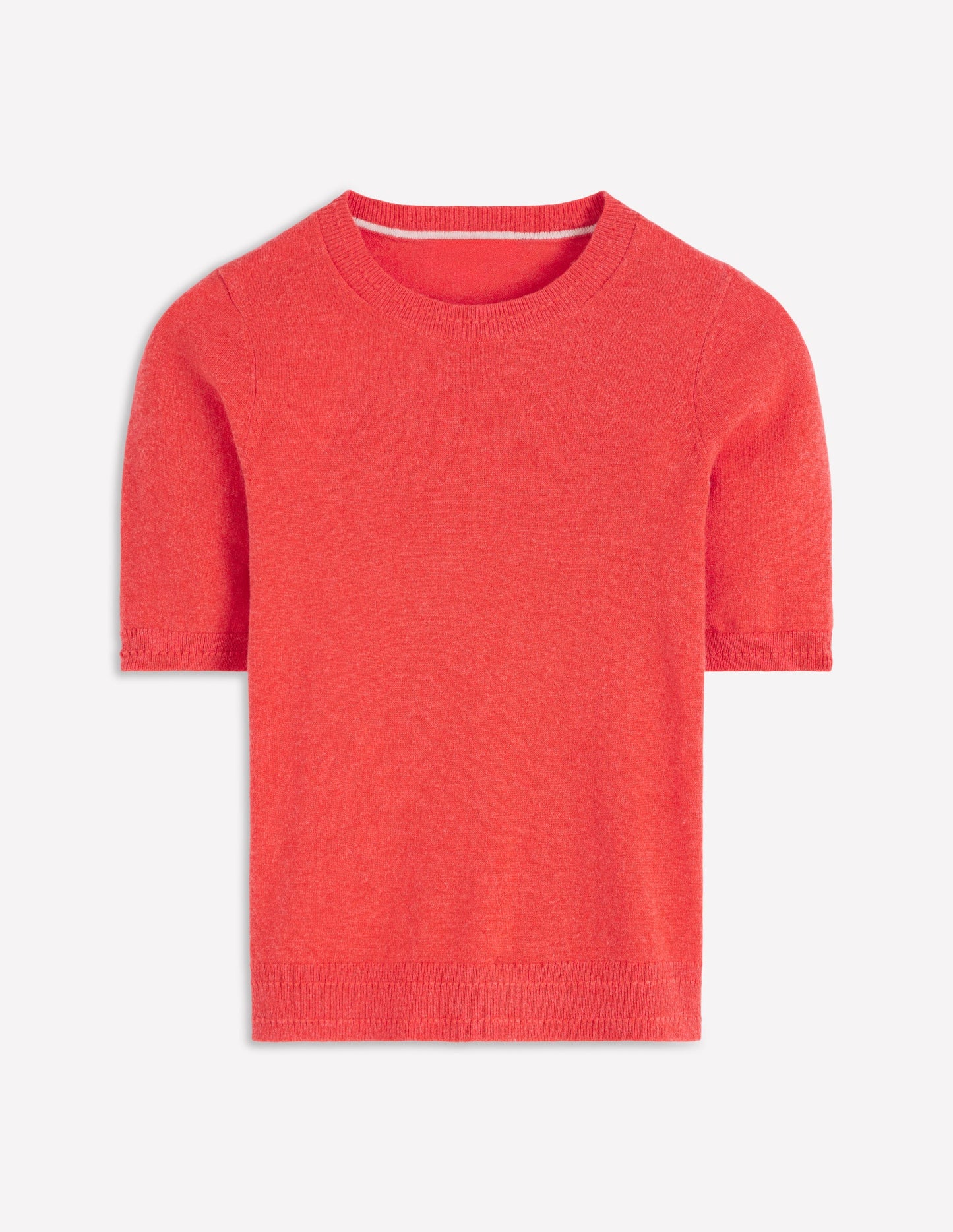 Eva Kaschmir-T-Shirt-Feuerorange Meliert