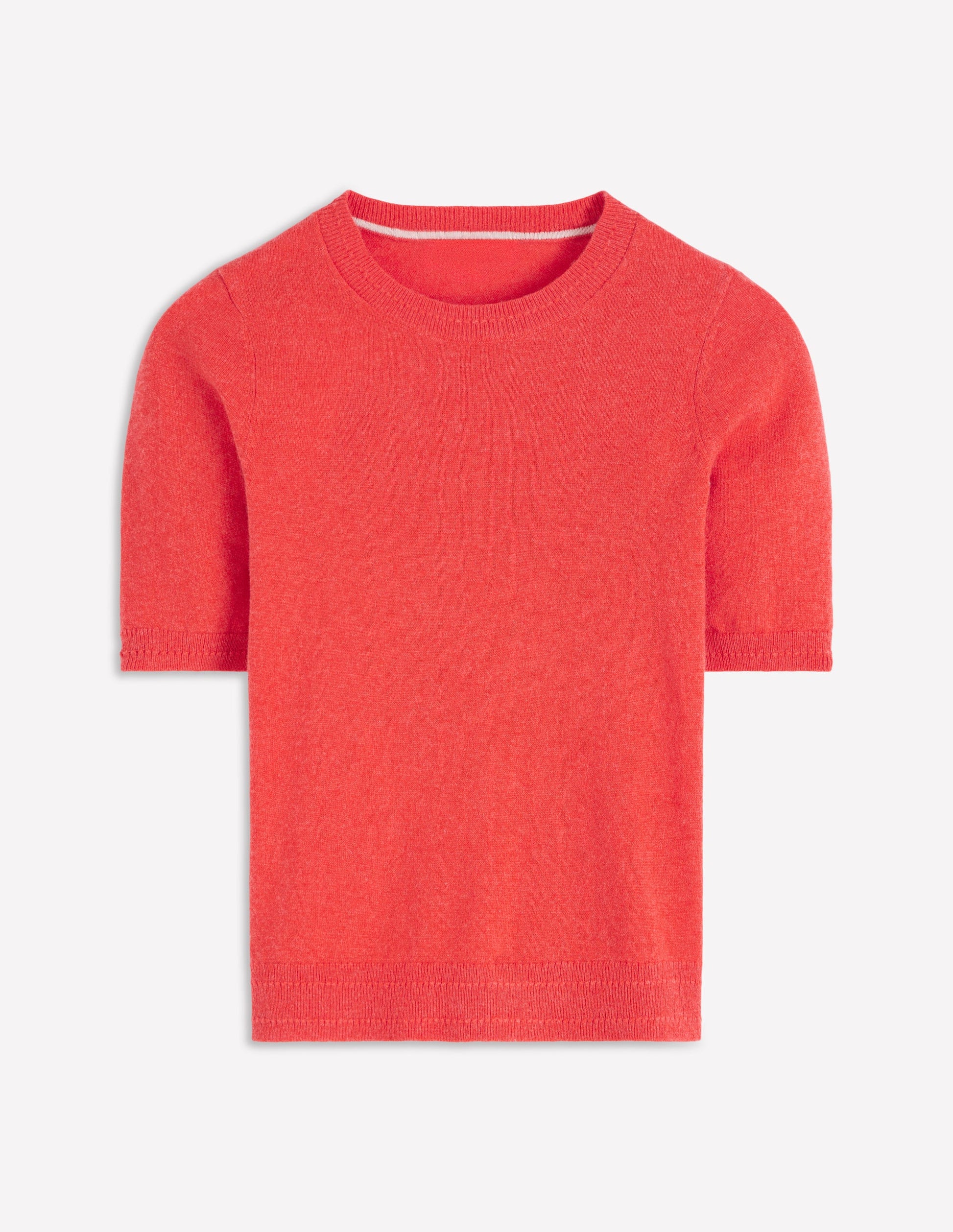 Eva Kaschmir-T-Shirt-Feuerorange Meliert-5