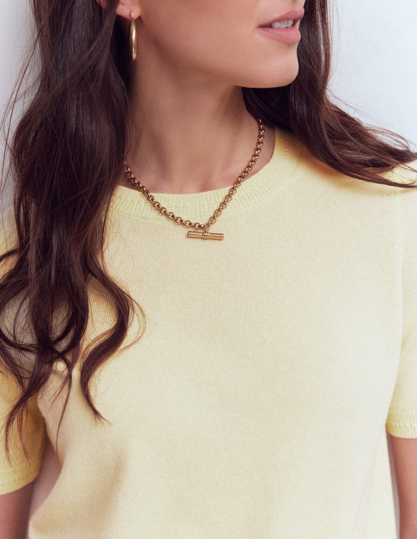 Eva Kaschmir-T-Shirt-Sandsteingelb