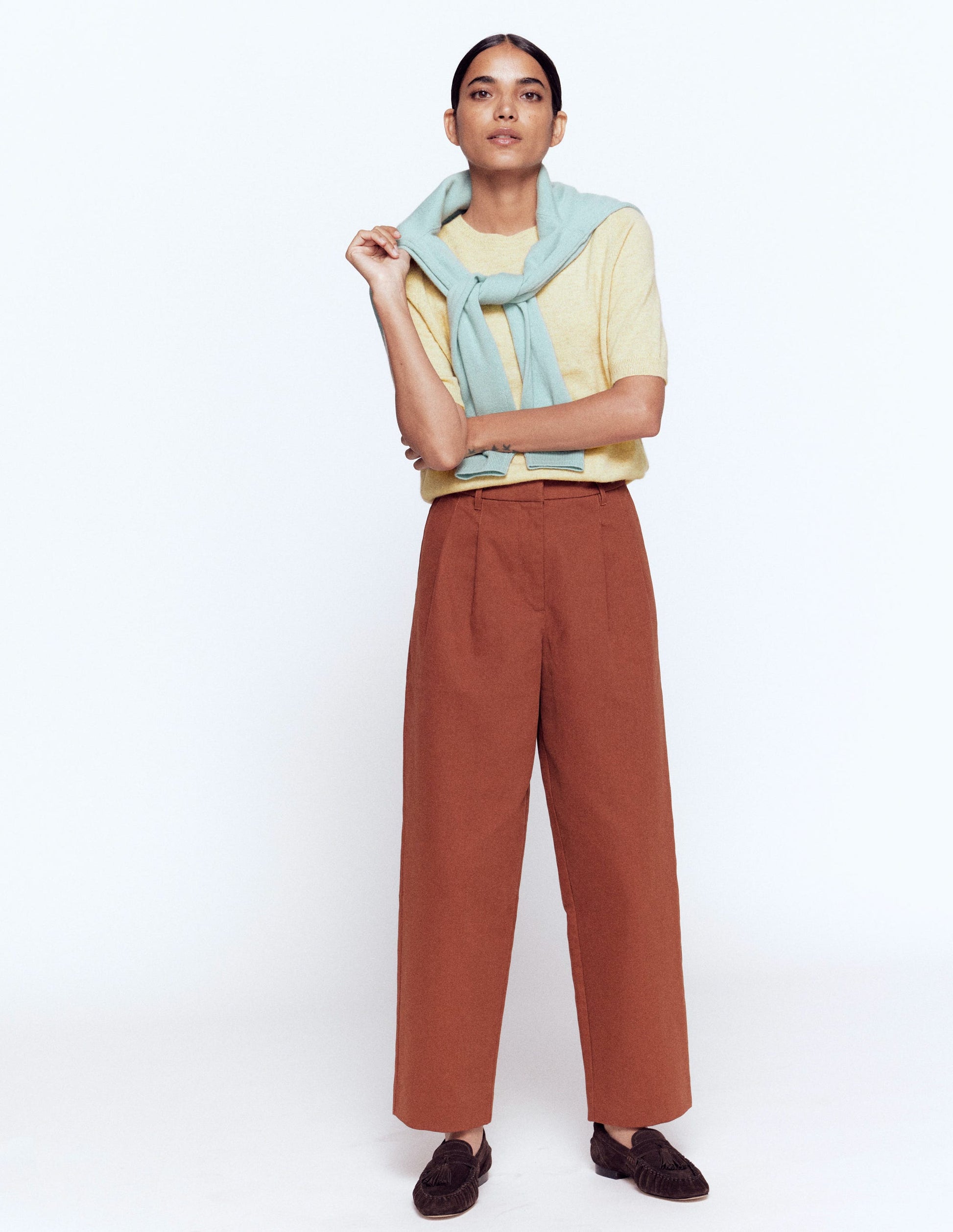 Eva Kaschmir-T-Shirt-Sandsteingelb-1