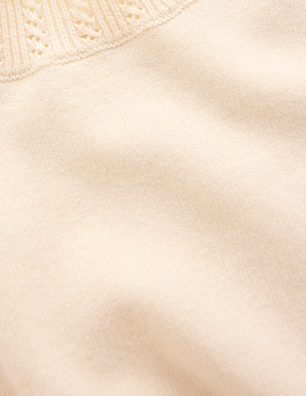 Emilia Cotton Crew Jumper-Warm Ivory
