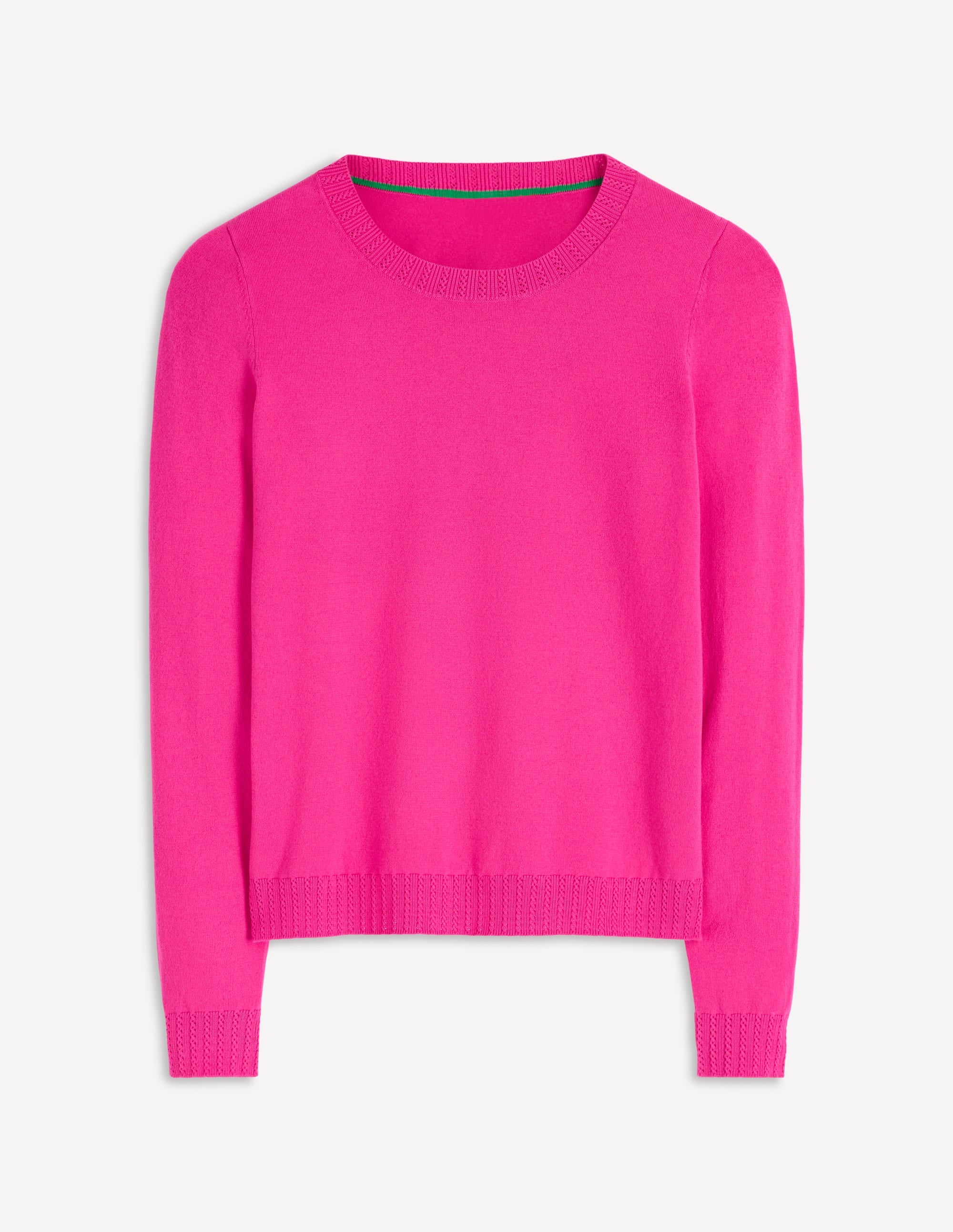Emilia Baumwollpullover mit Rundhalsausschnitt-Rosarot - Image 5