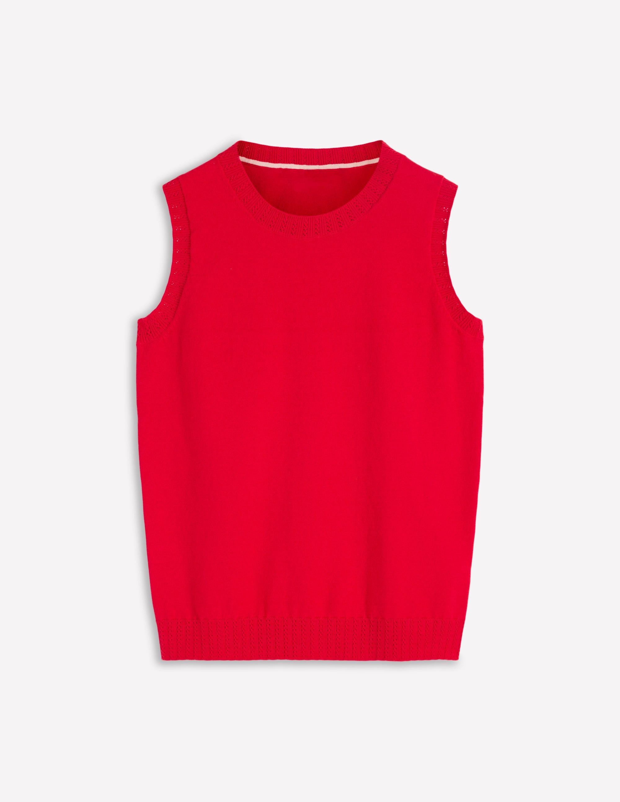 Emilia Cotton Crew Neck Tank-Merida Red - Image 5