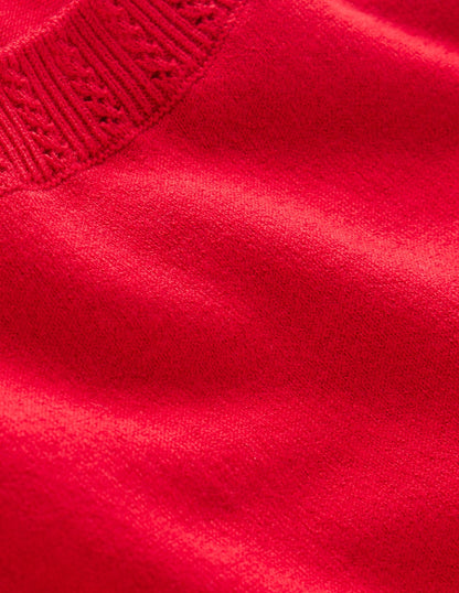 Emilia Pullunder aus Baumwolle mit Rundhalsausschnitt-Salsa-Rot-6