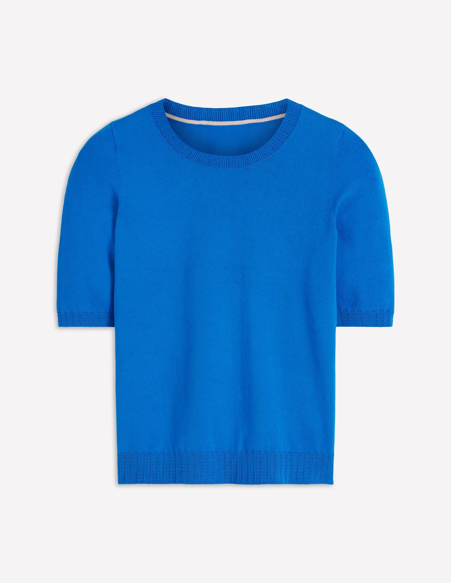 Emilia Baumwoll-T-Shirt mit Rundhalsausschnitt-Blau
