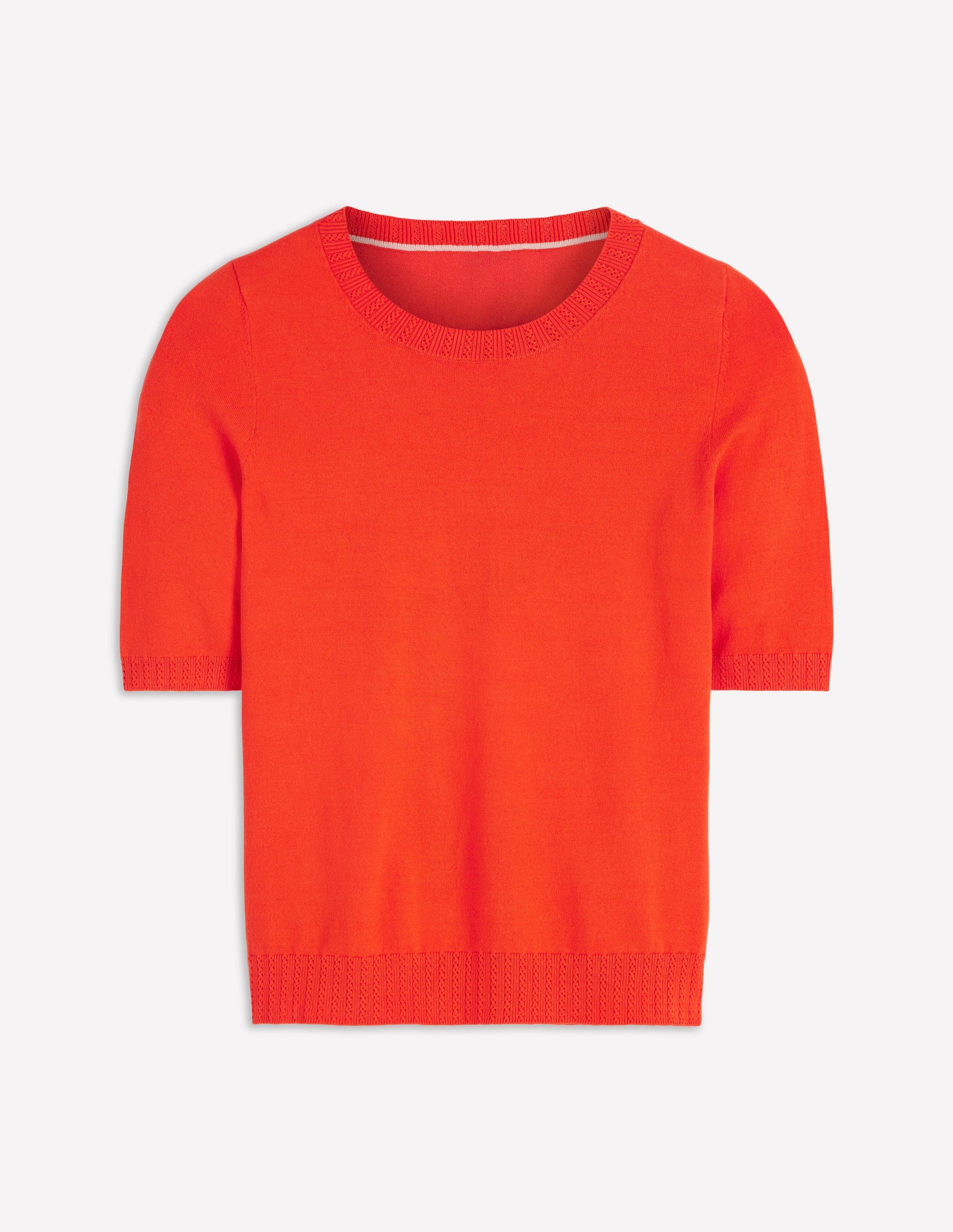Emilia Baumwoll-T-Shirt mit Rundhalsausschnitt-Abendrot-Orange-5