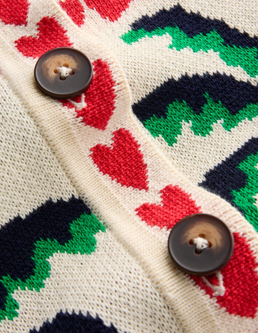 Gestrickte Jacquard-Hemdjacke-Warmes Naturweiß, Originell - Image 6
