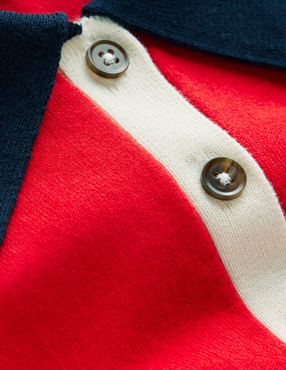 Lara Henley-Pullover aus Baumwolle-ROT