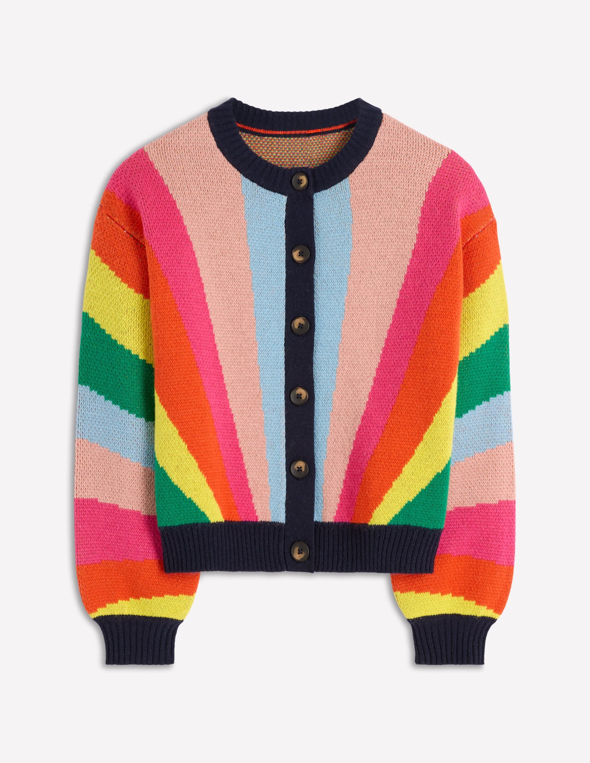 Abi Jacquard-Strickjacke-Arc-en-ciel multi - Image 3