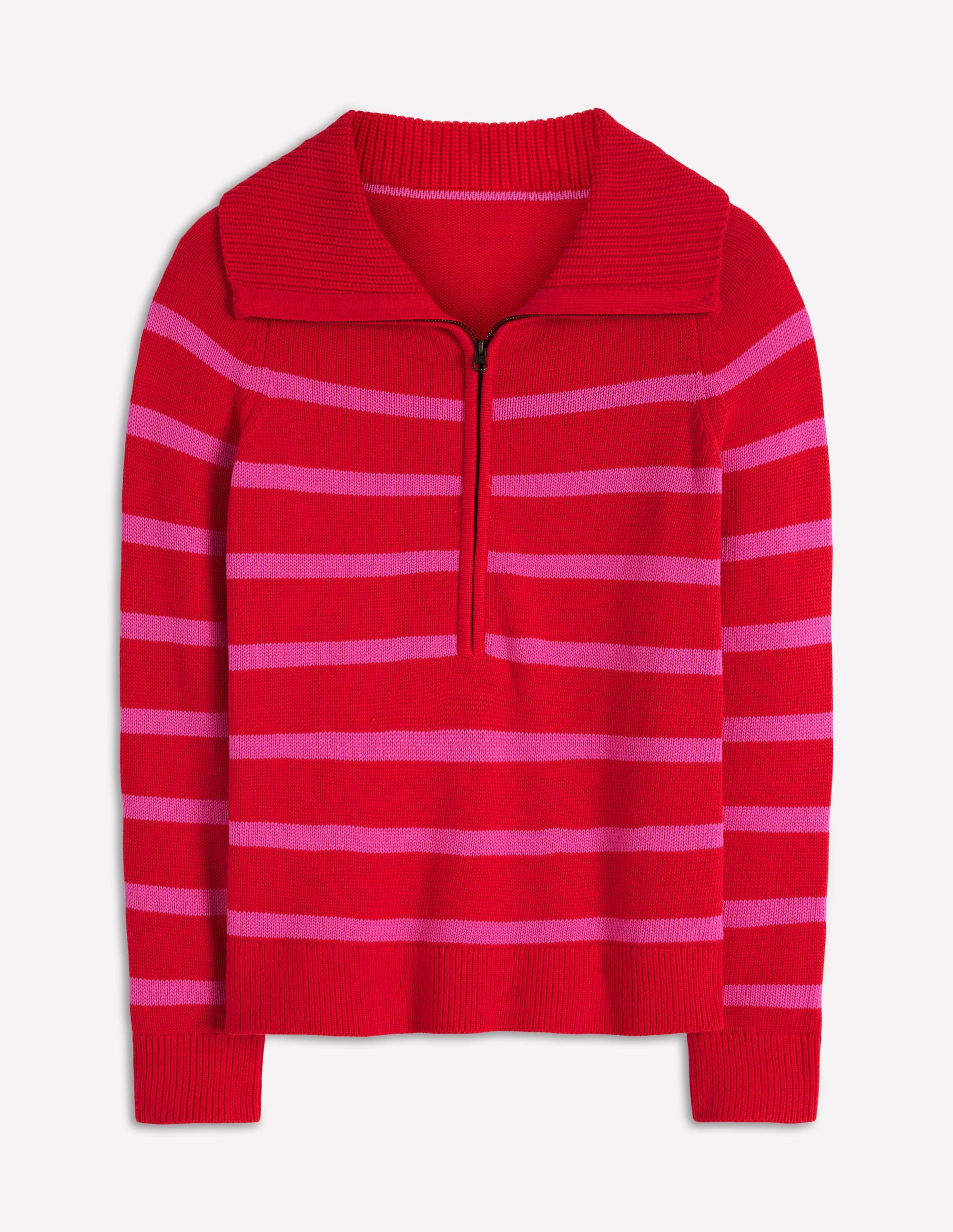 Lucy Pullover mit Halbreißverschluss-Rosa/Rot - Image 5
