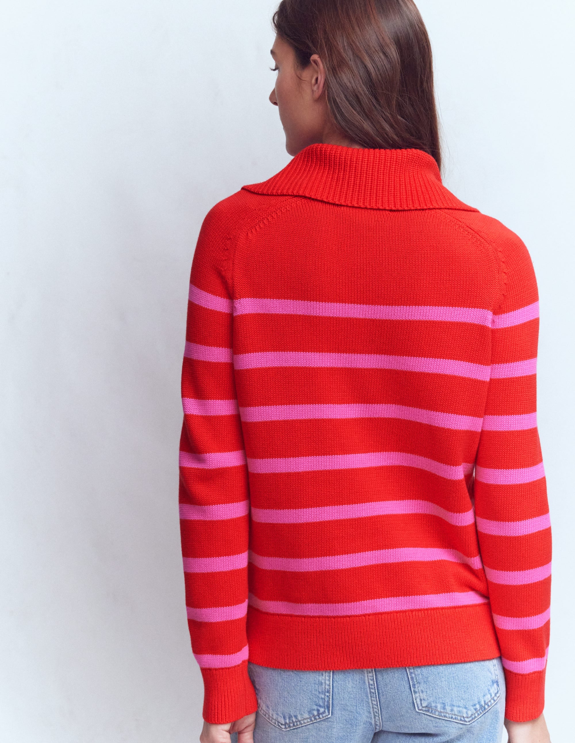 Lucy Pullover mit Halbreißverschluss-Rosa/Rot - Image 3