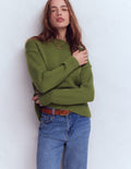 Pull Lucy oversize en coton-Vert promenade