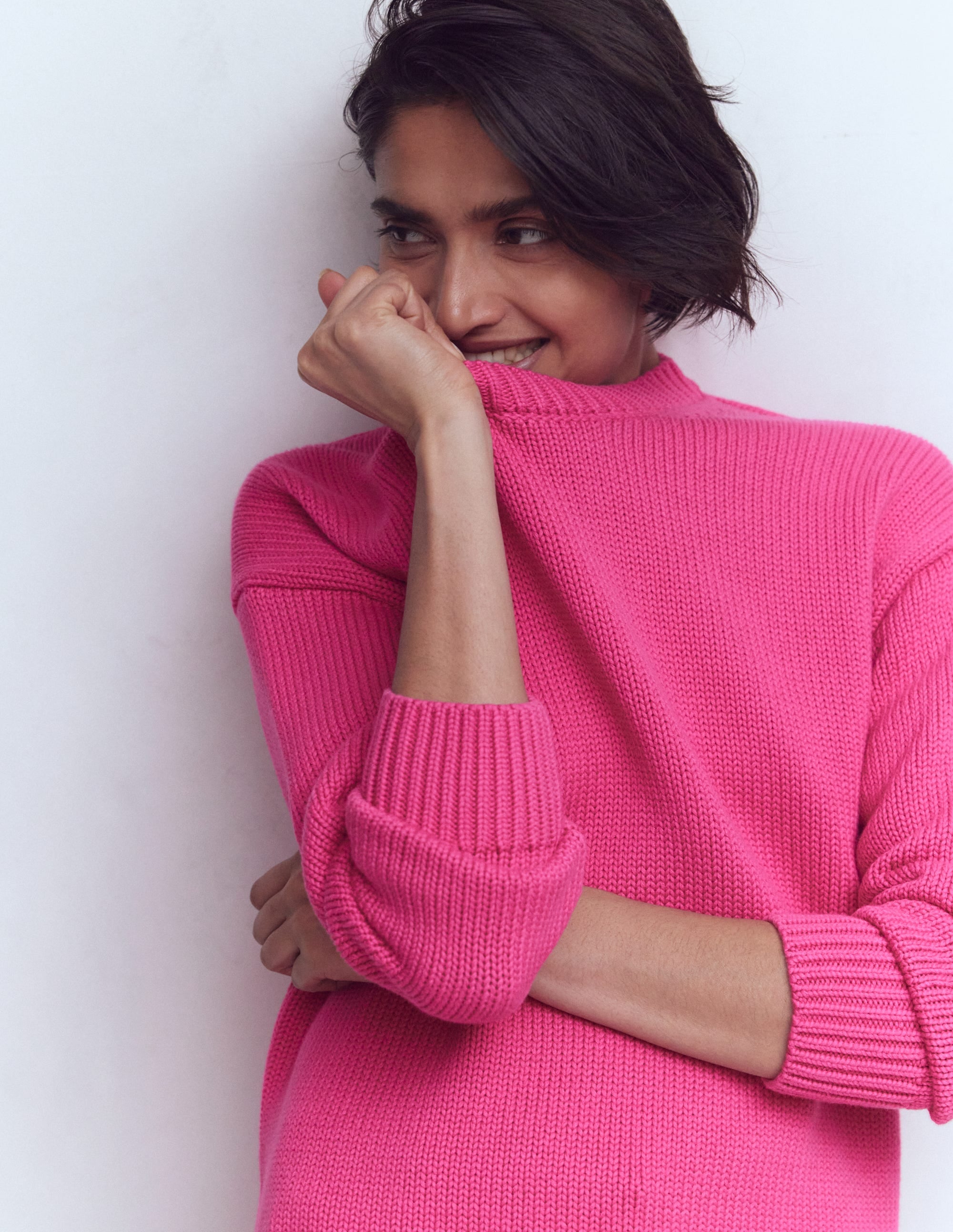 Lucy Oversize-Baumwollpullover-Rosarot - Image 2