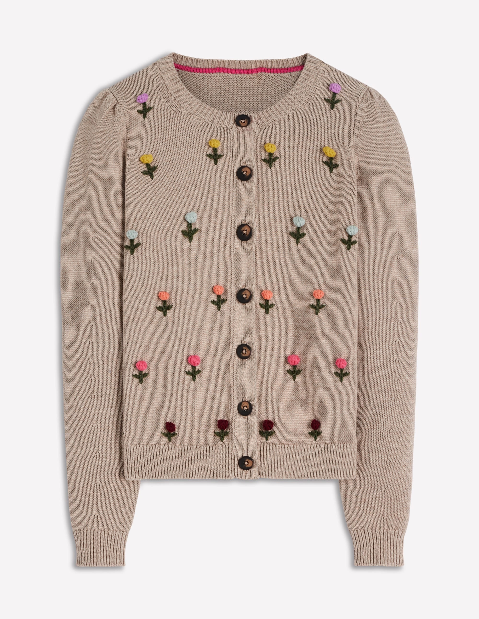 Davina Strickjacke mit Puffärmeln-Chinchilla Stickerei - Image 6