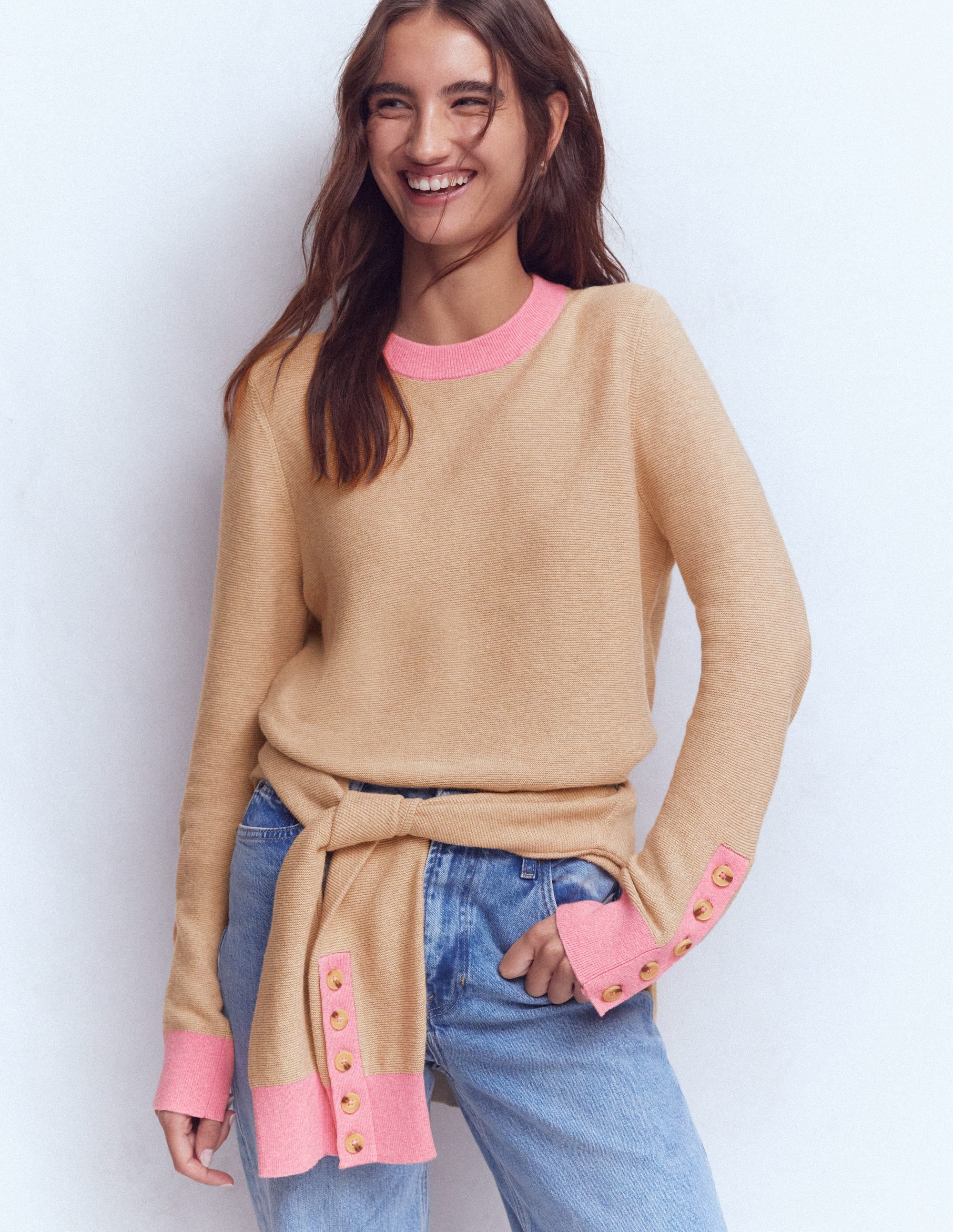 Grace Pullover in Blockfarben-Pergament - Image 2