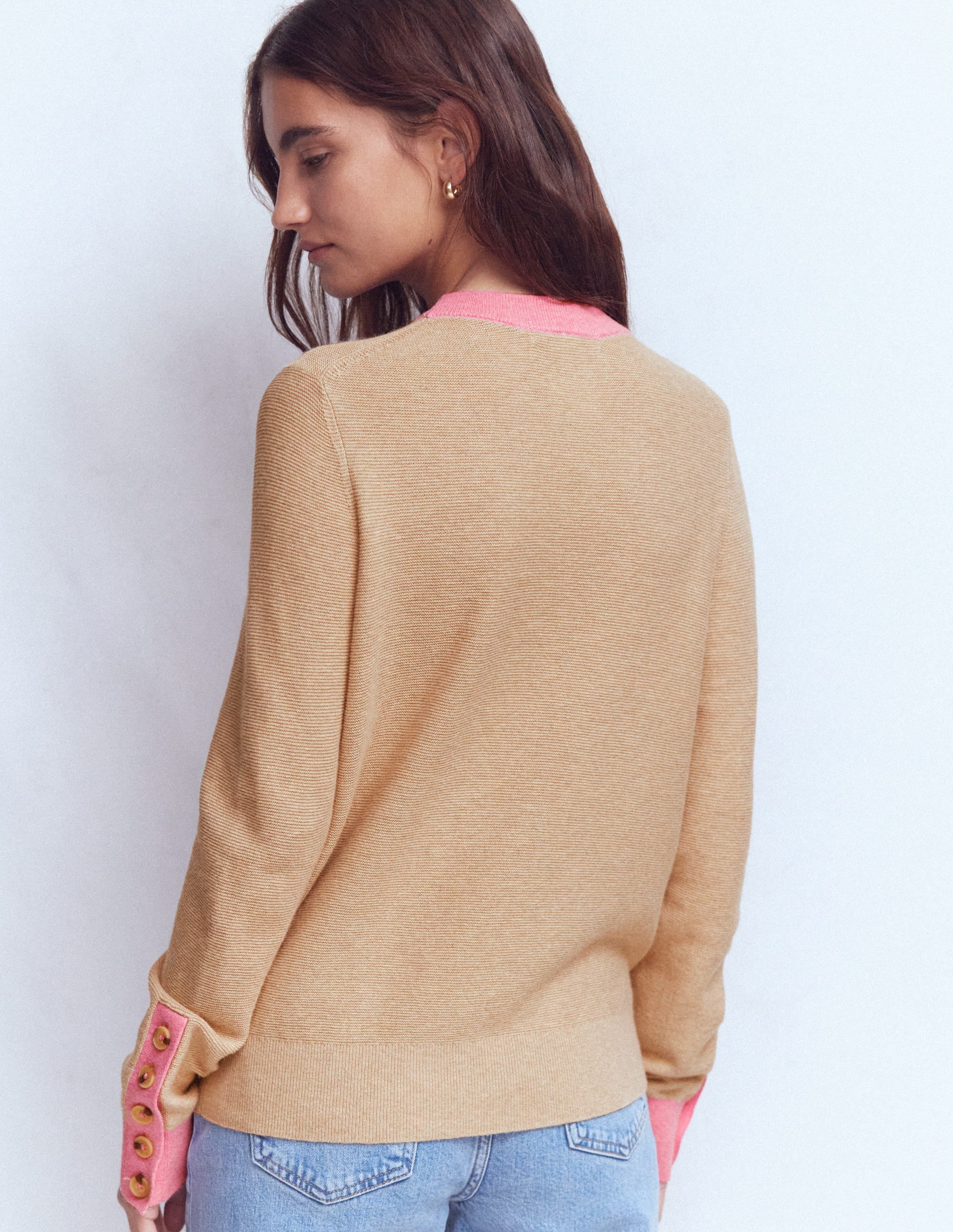 Grace Pullover in Blockfarben-Pergament - Image 3